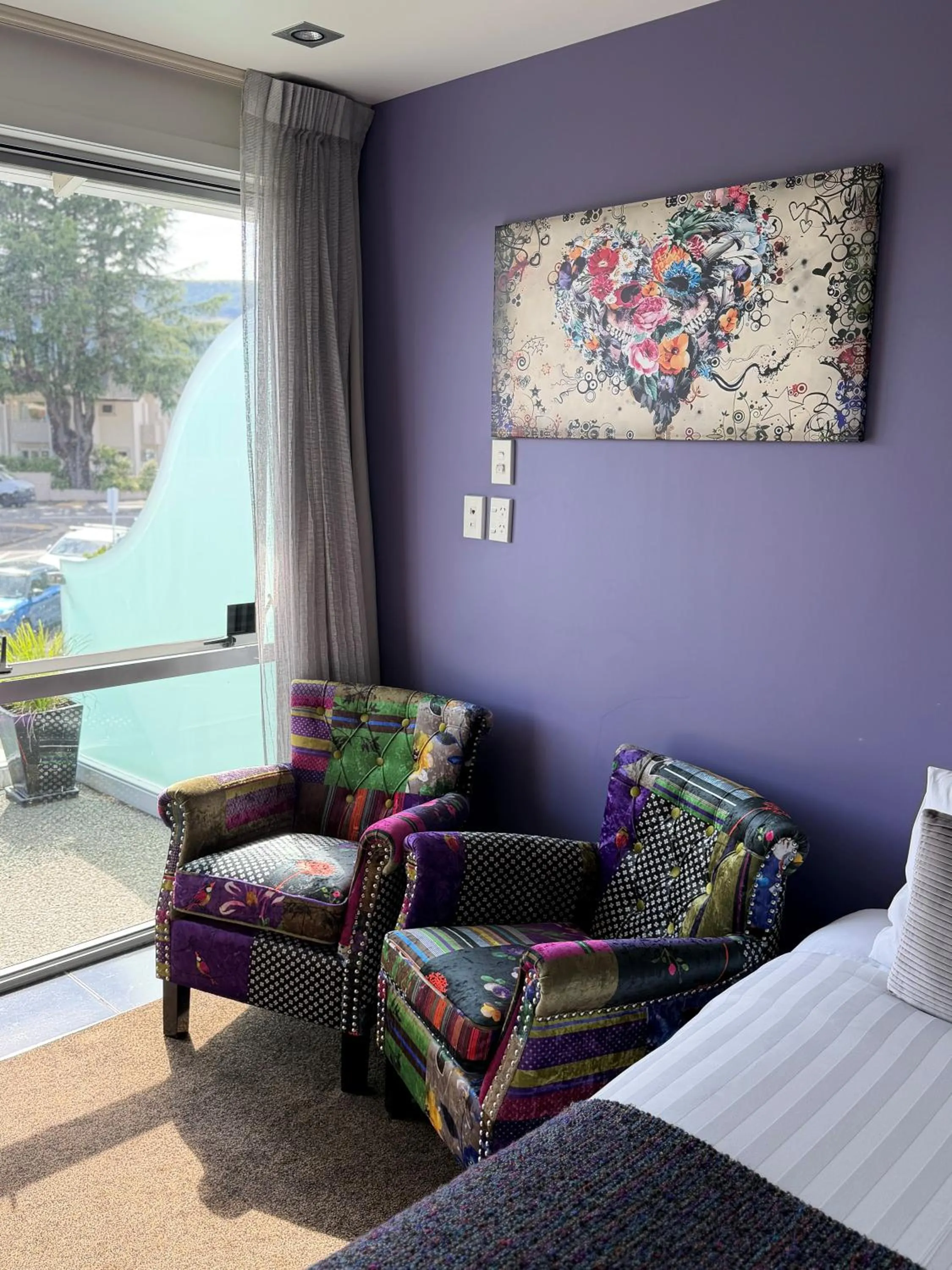 Decorative detail, Bed in Tides Hotel