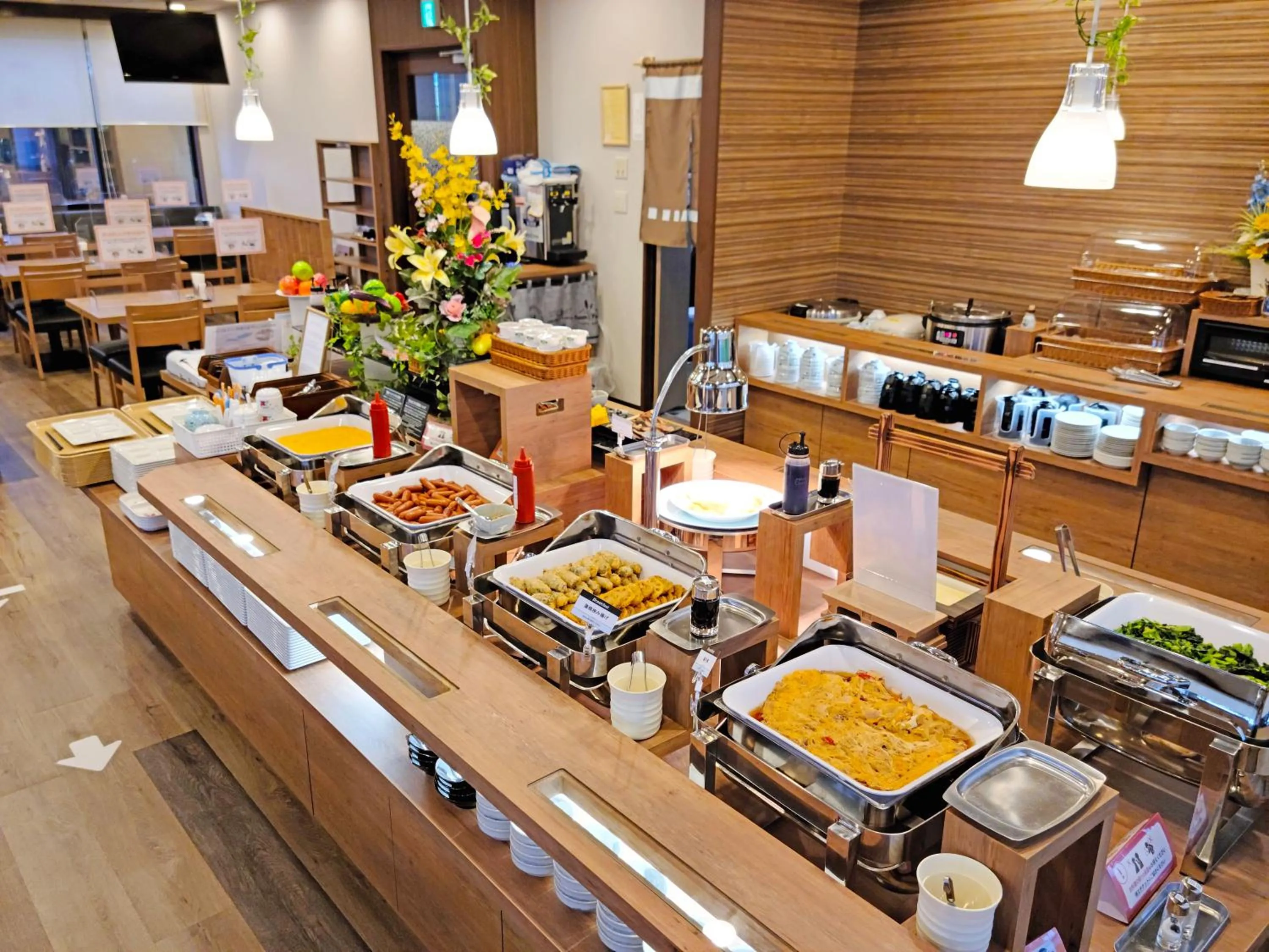 Buffet breakfast in Hotel Route-Inn Saku Minami Inter