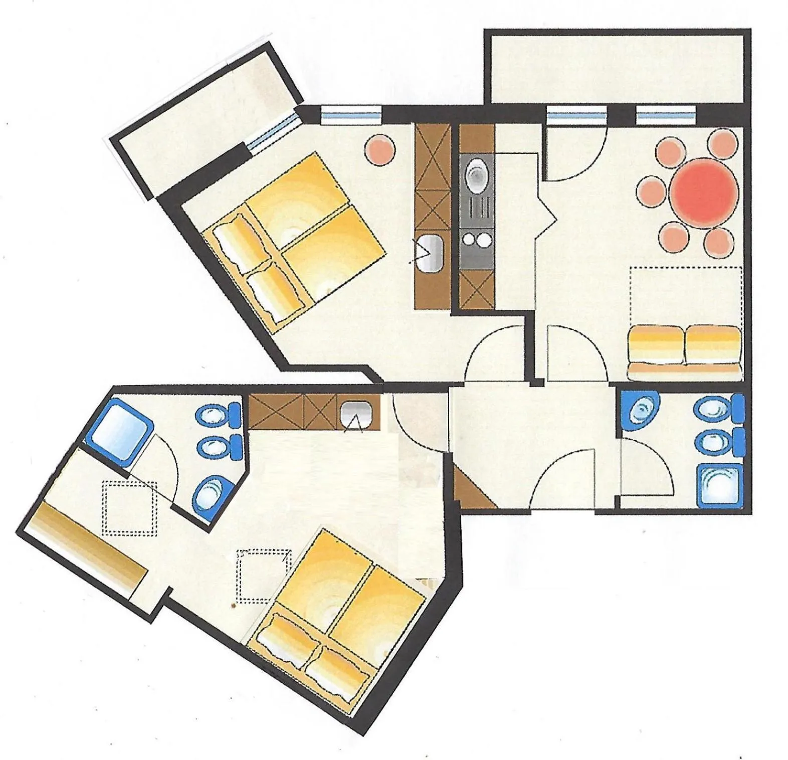 Floor plan in Apparthotel Central