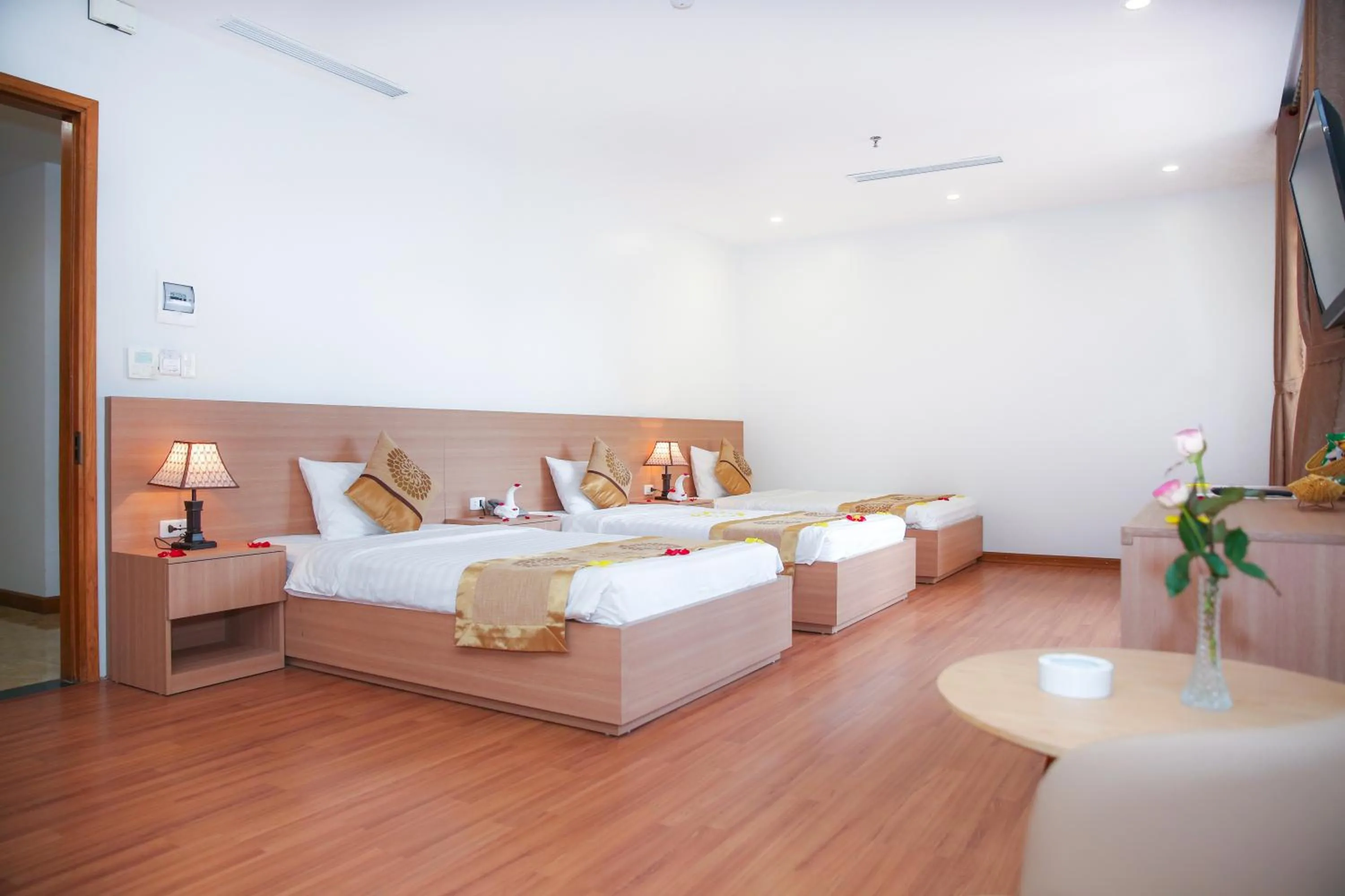 Bed in Long Anh Hotel