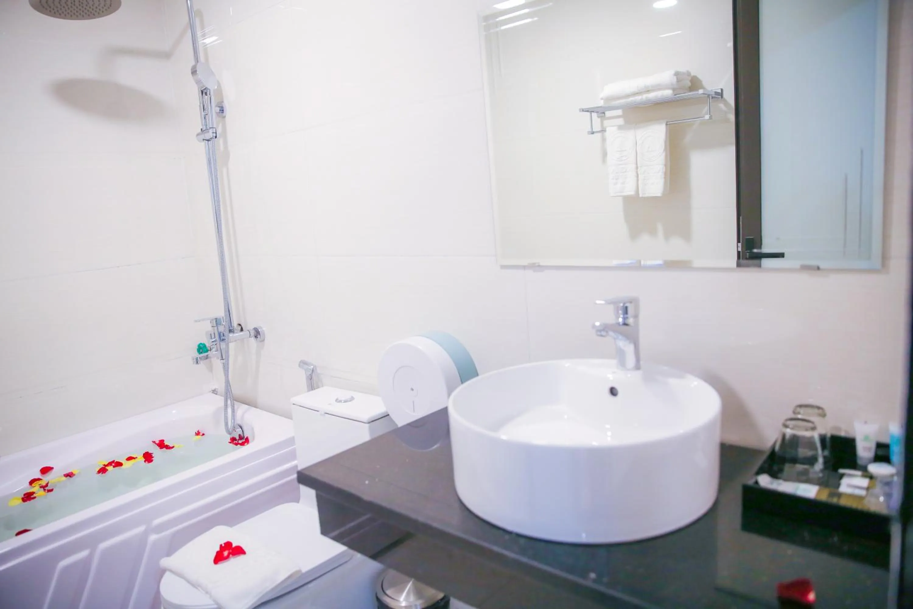 Bathroom in Long Anh Hotel