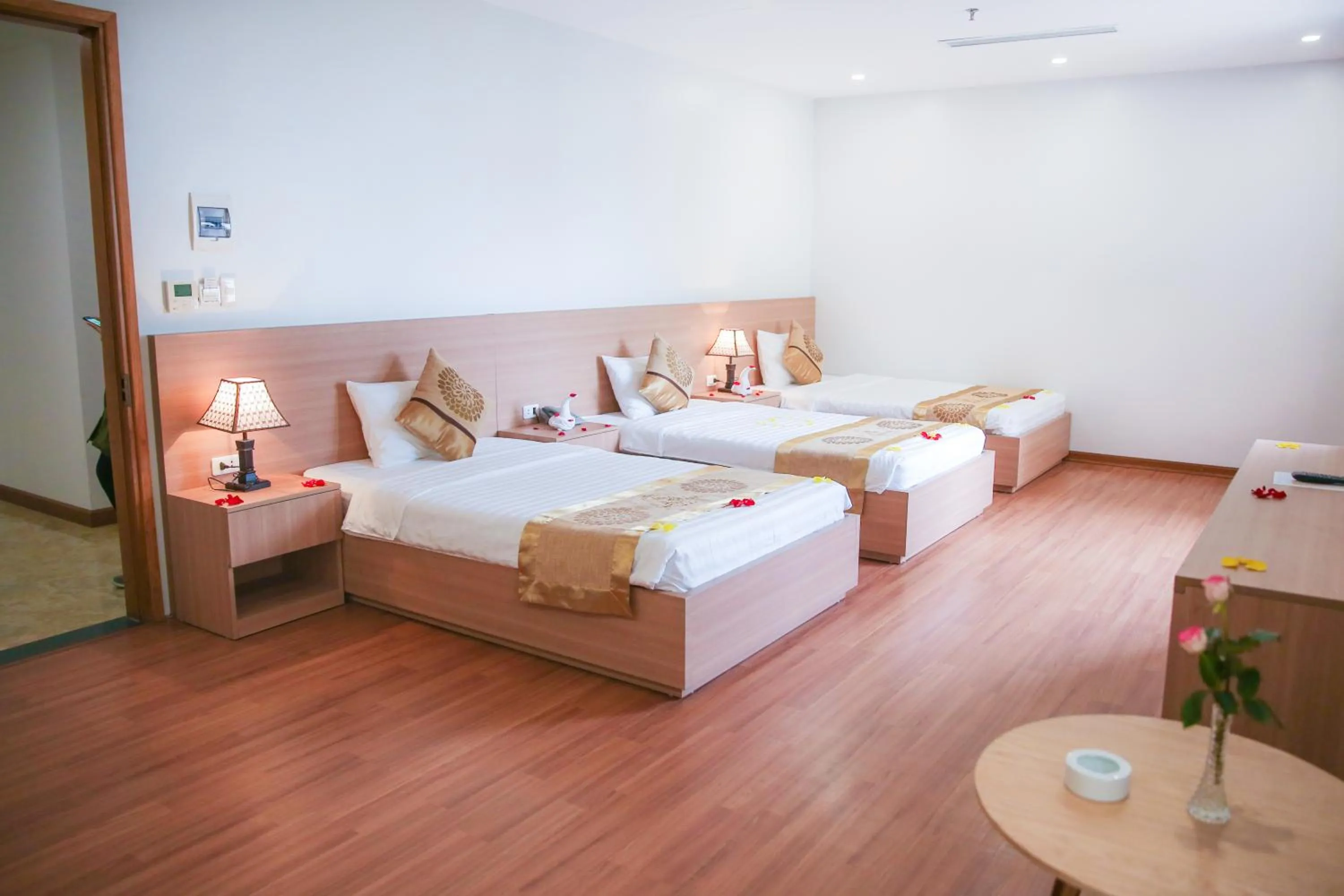 Bed in Long Anh Hotel