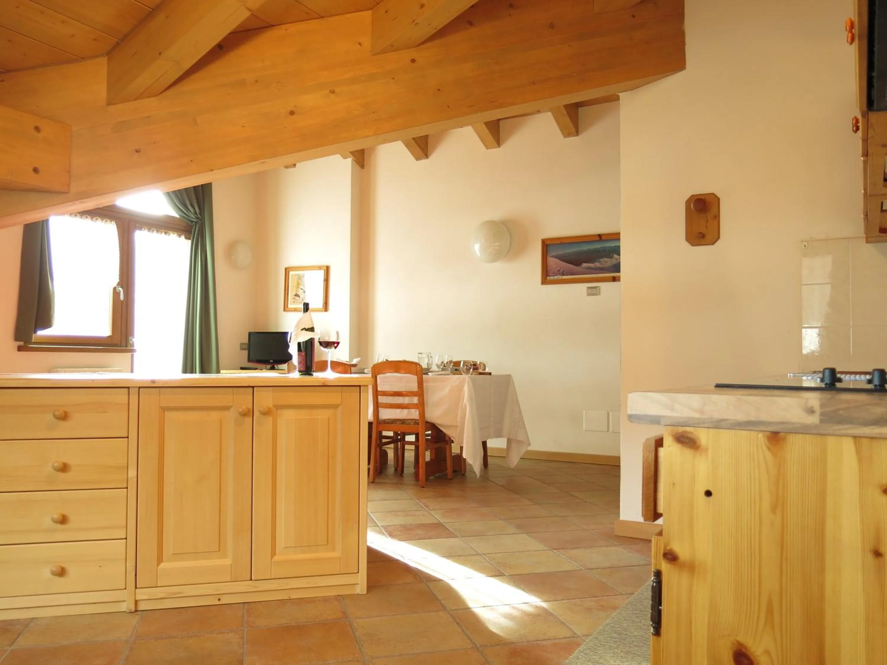Kitchen or kitchenette in Baita al Pian