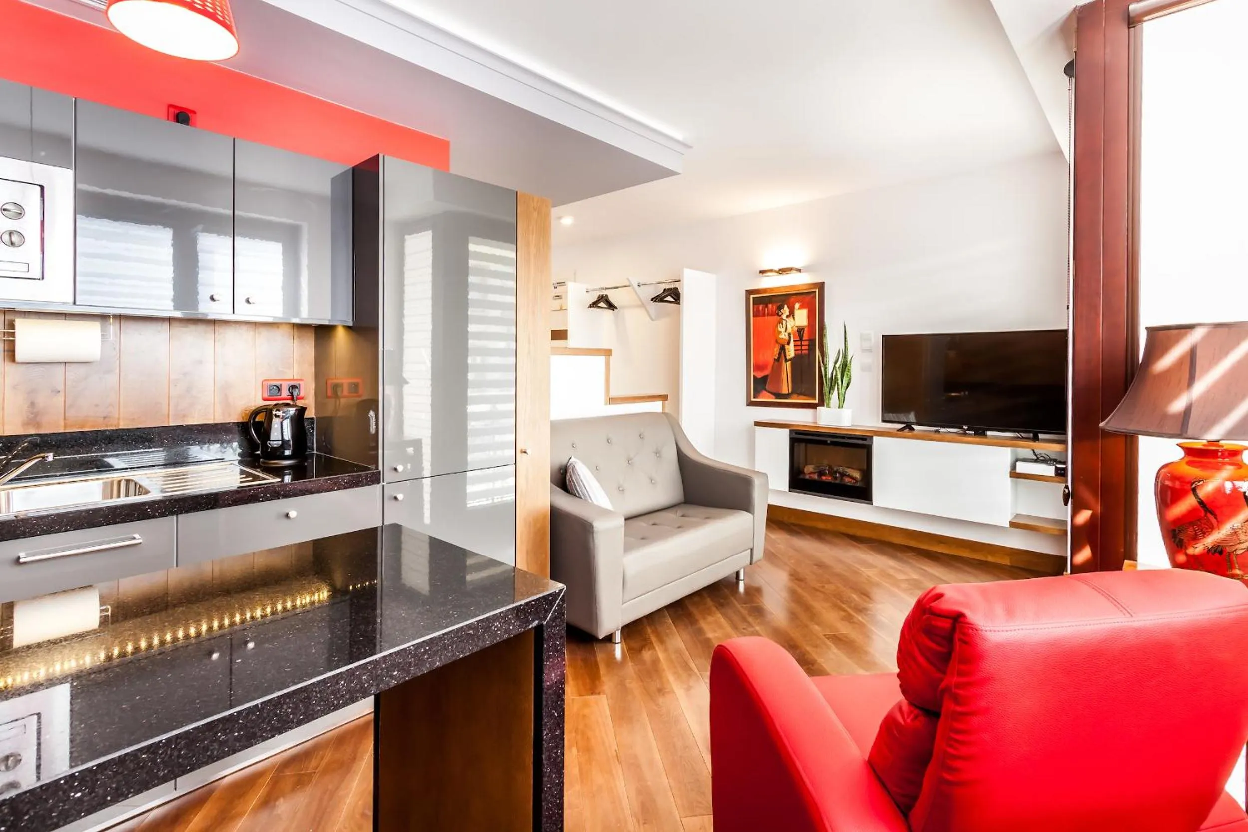 Kitchen or kitchenette in Parkside Apartments Old Town