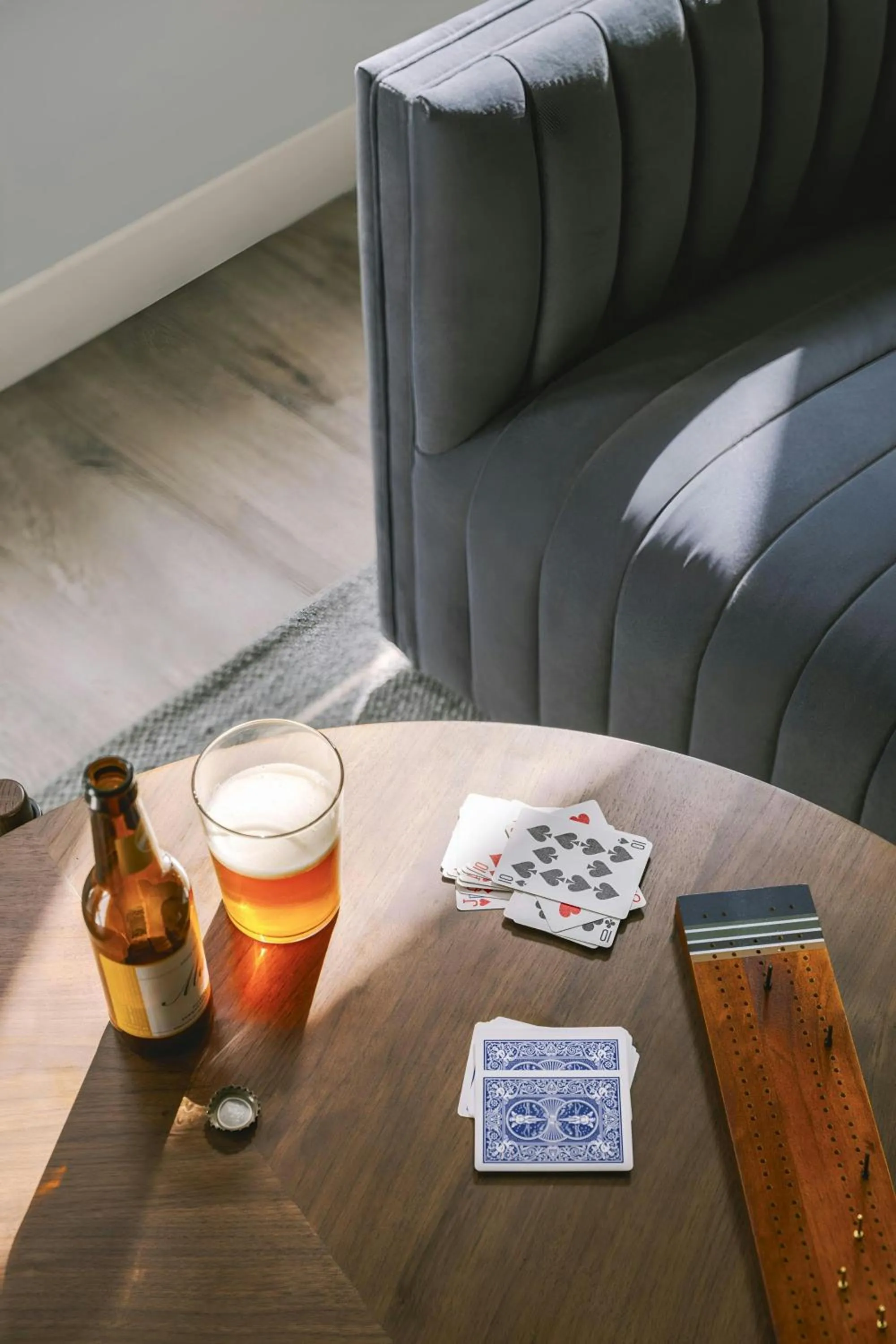 Living room in Sonder by Marriott Bonvoy The Plymouth Apartments Loop
