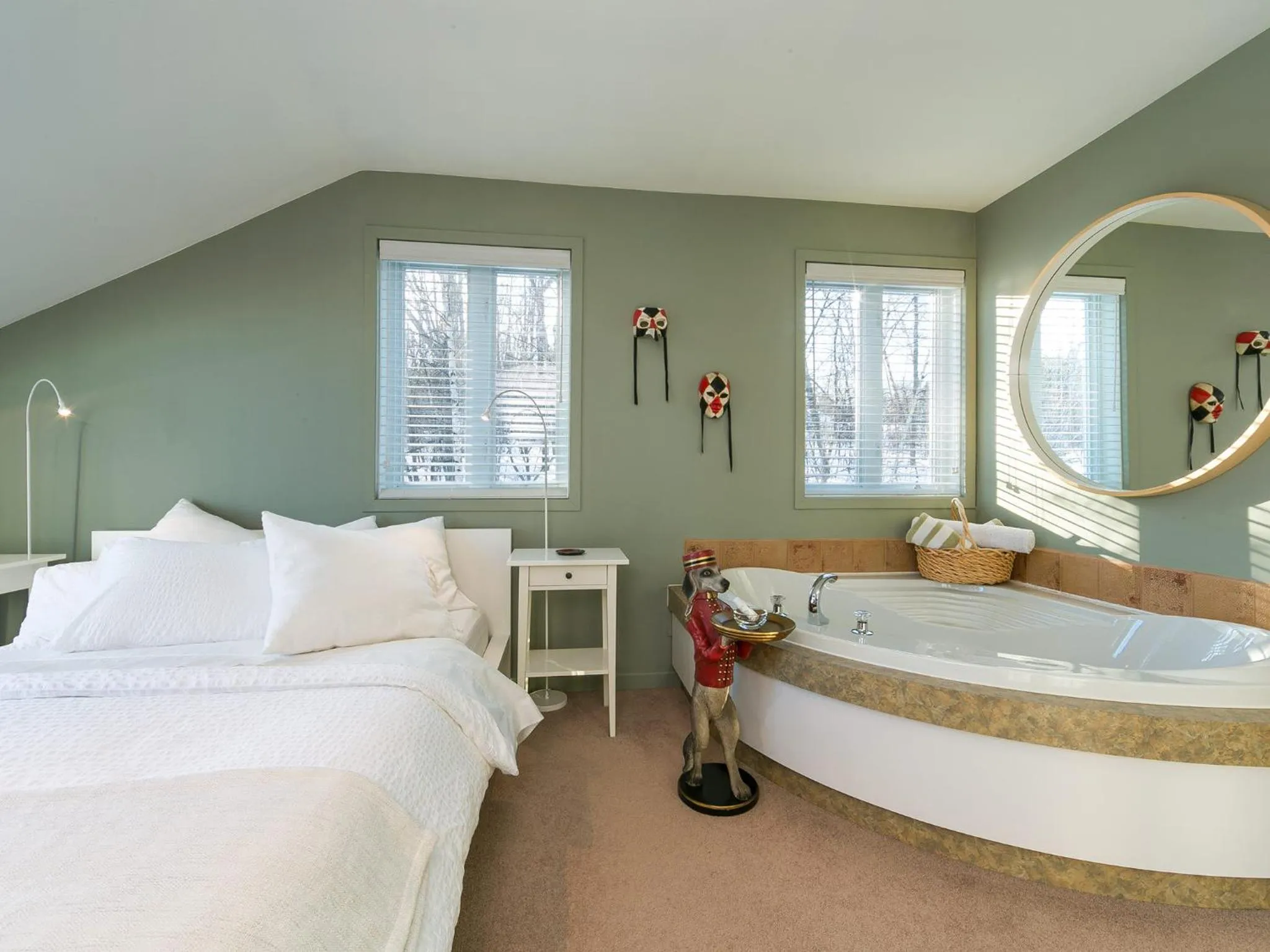 Bed in Auberge des Eaux Vives