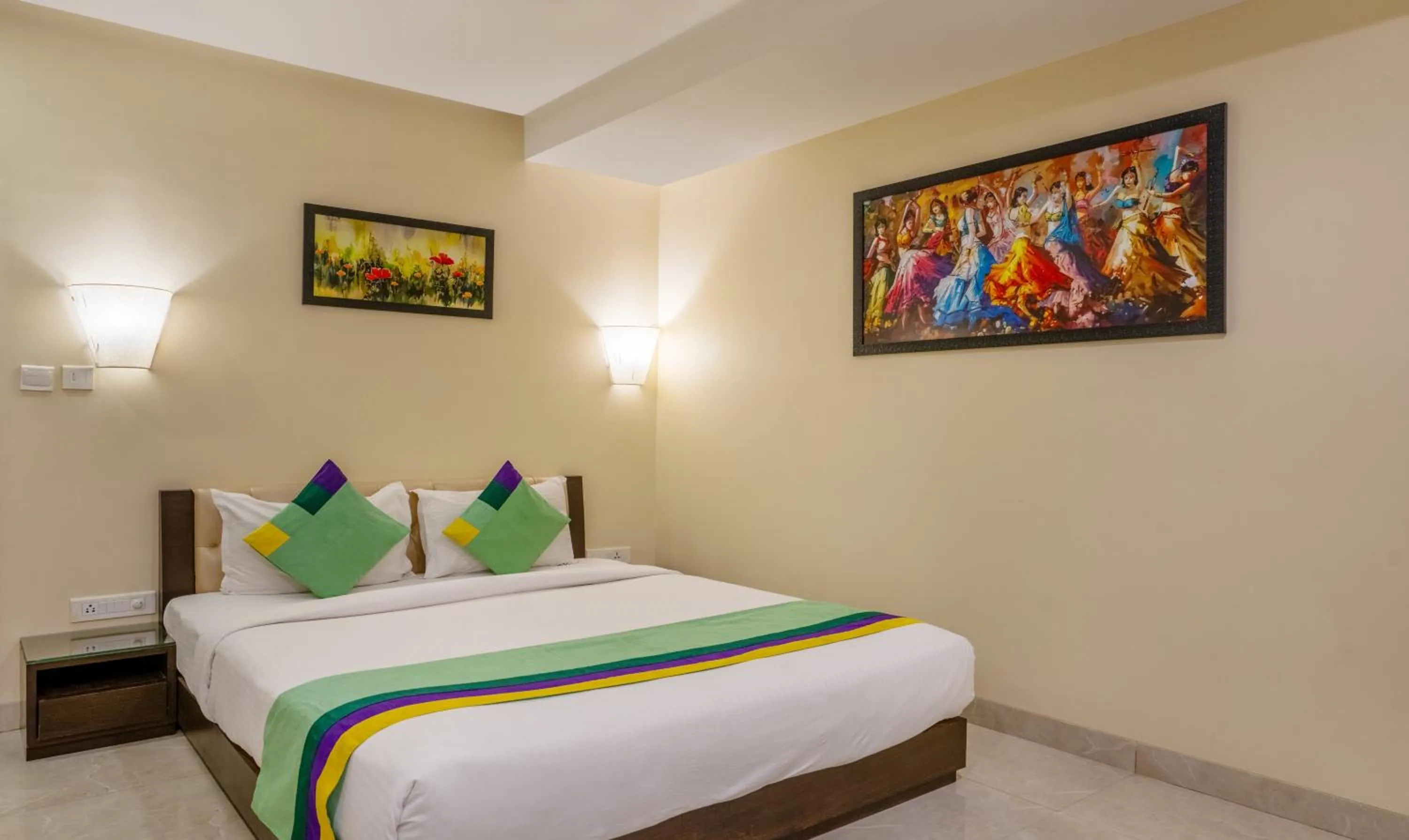 Bedroom, Bed in Treebo Acsys, Gachibowli