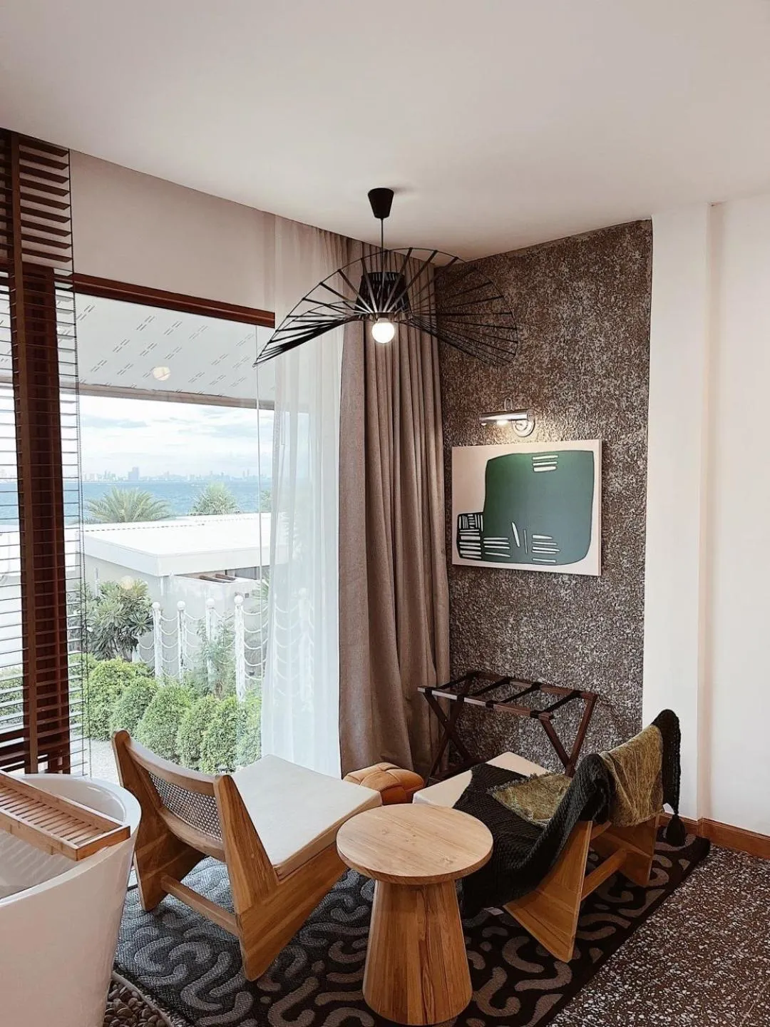 Seating area in Rimtalay Resort Koh Larn