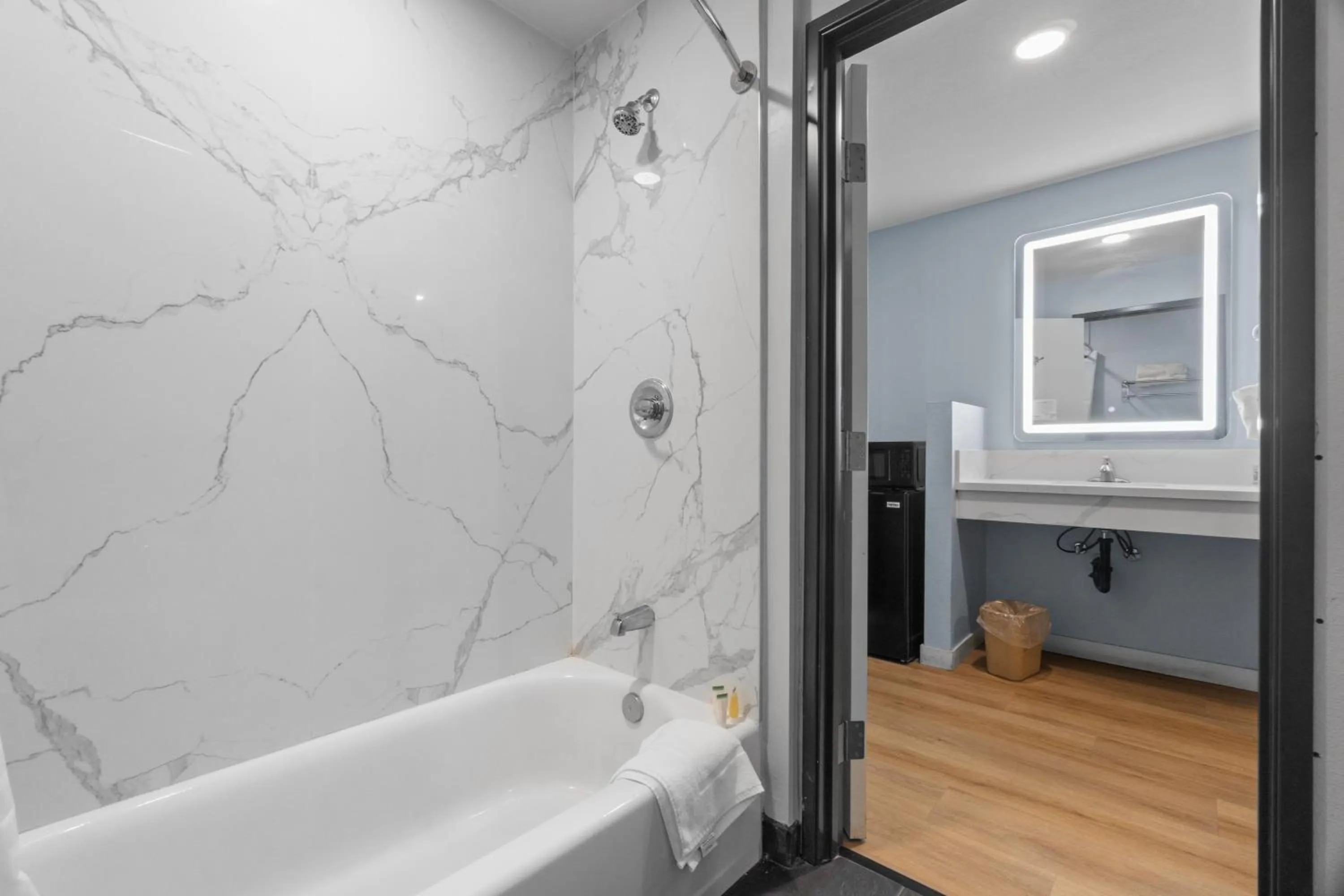 Shower in Travelodge by Wyndham Fairplex Pomona