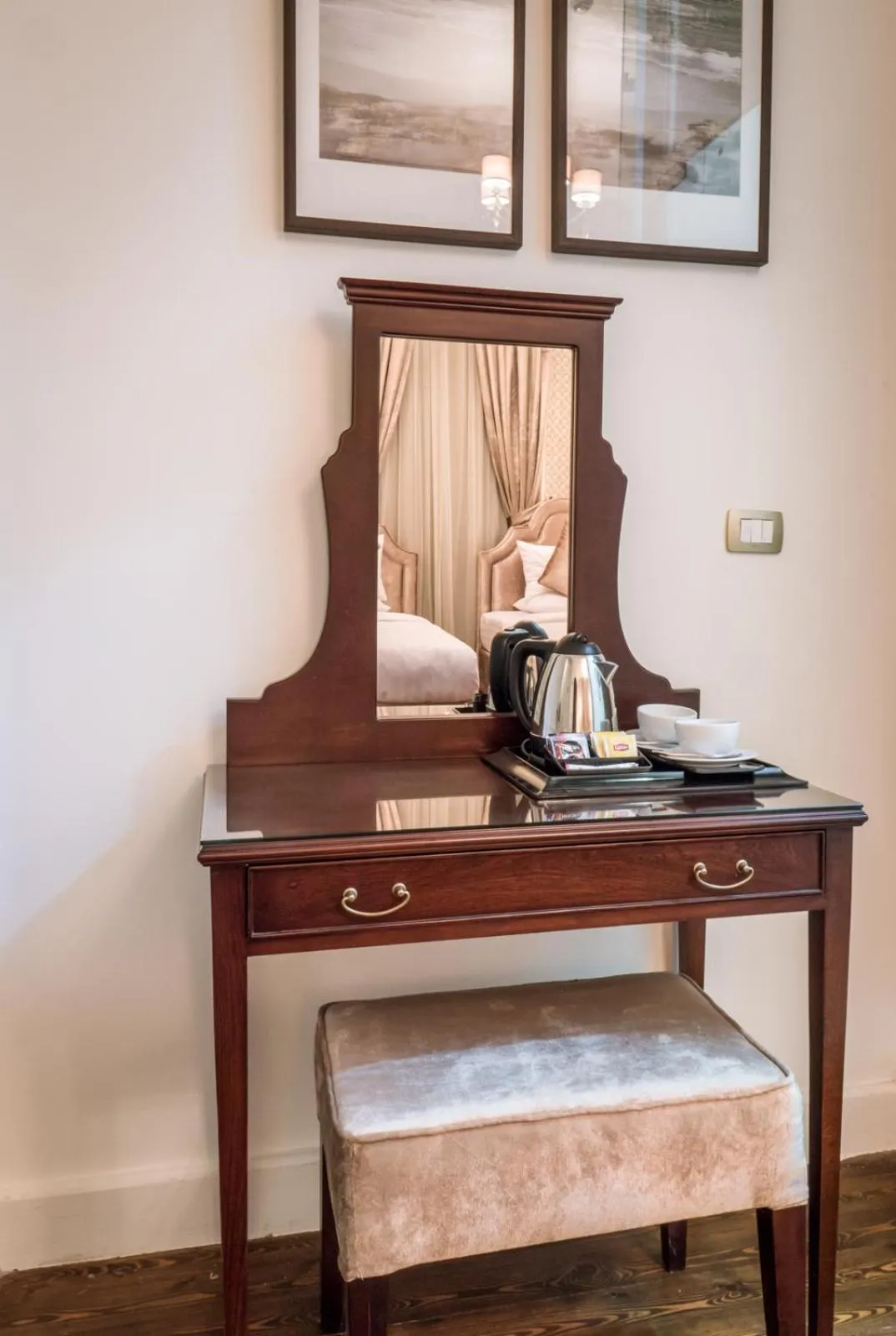 Bed in 1920s Boutique Hotel and Restaurants