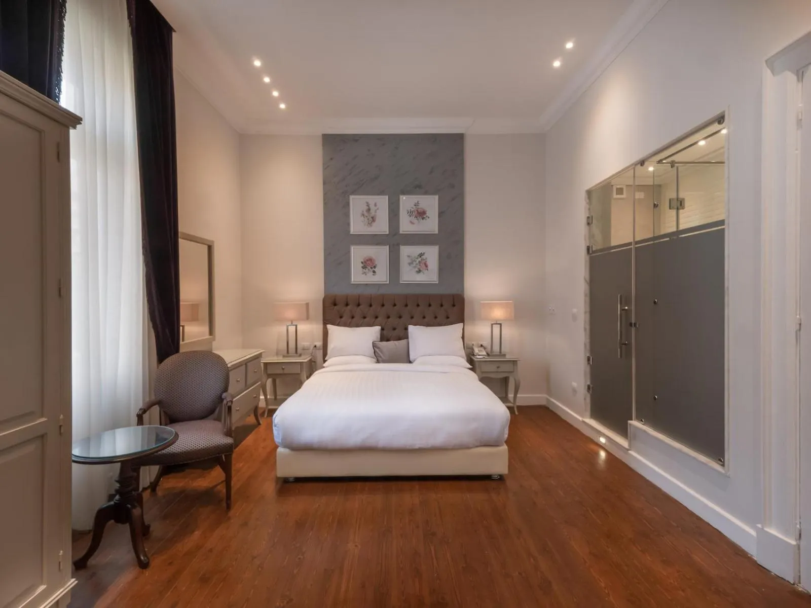 Decorative detail, Bed in 1920s Boutique Hotel and Restaurants