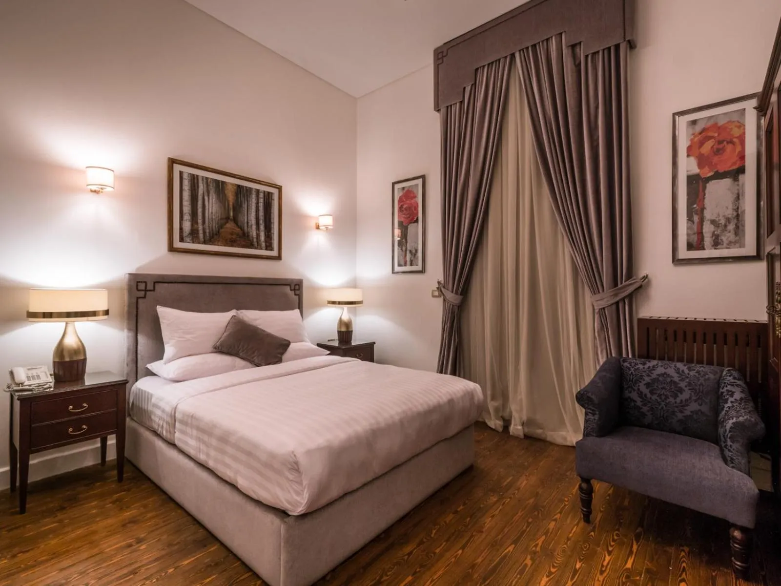 Bed in 1920s Boutique Hotel and Restaurants