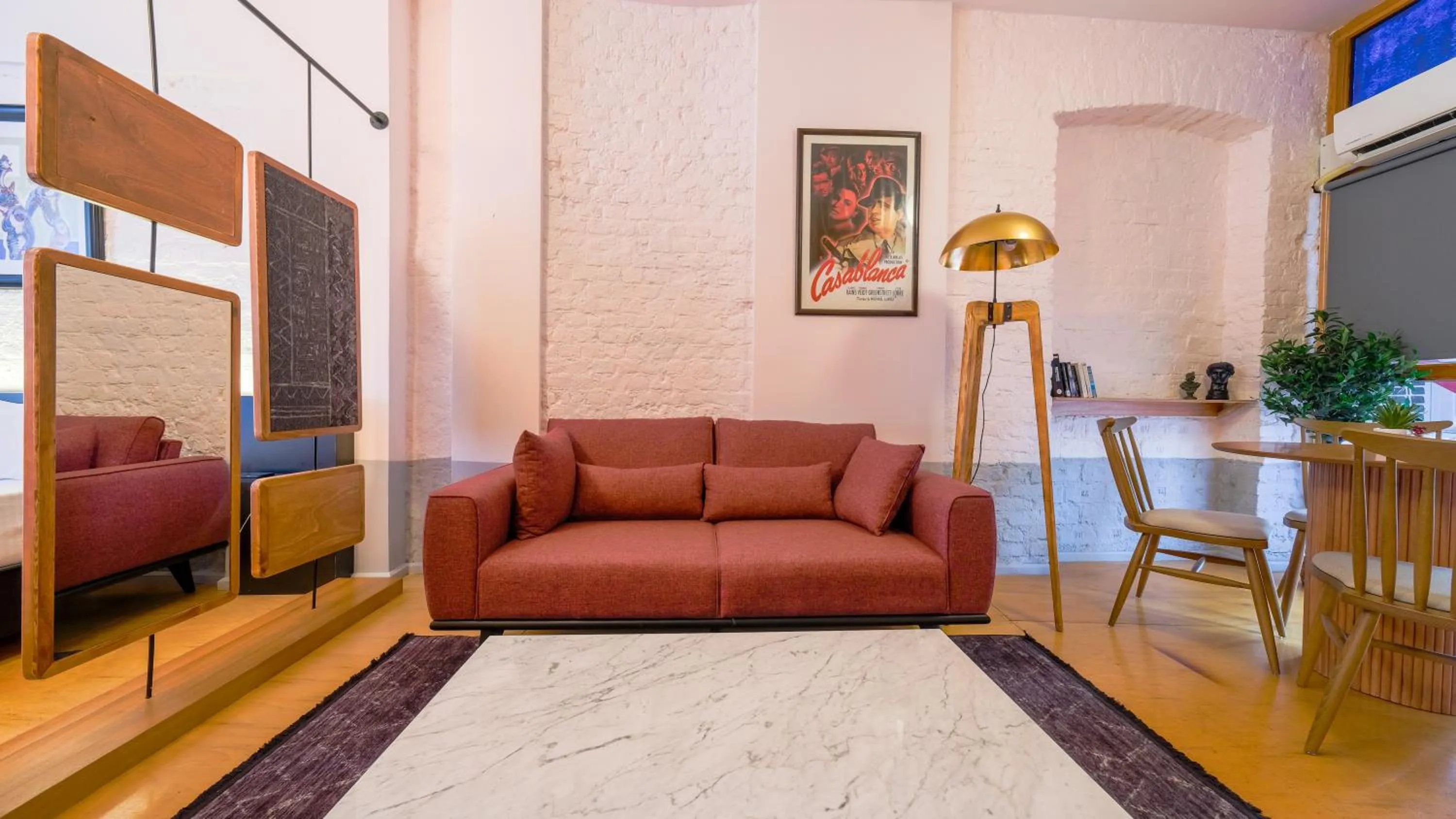 Seating area in Mayer Loft Suites
