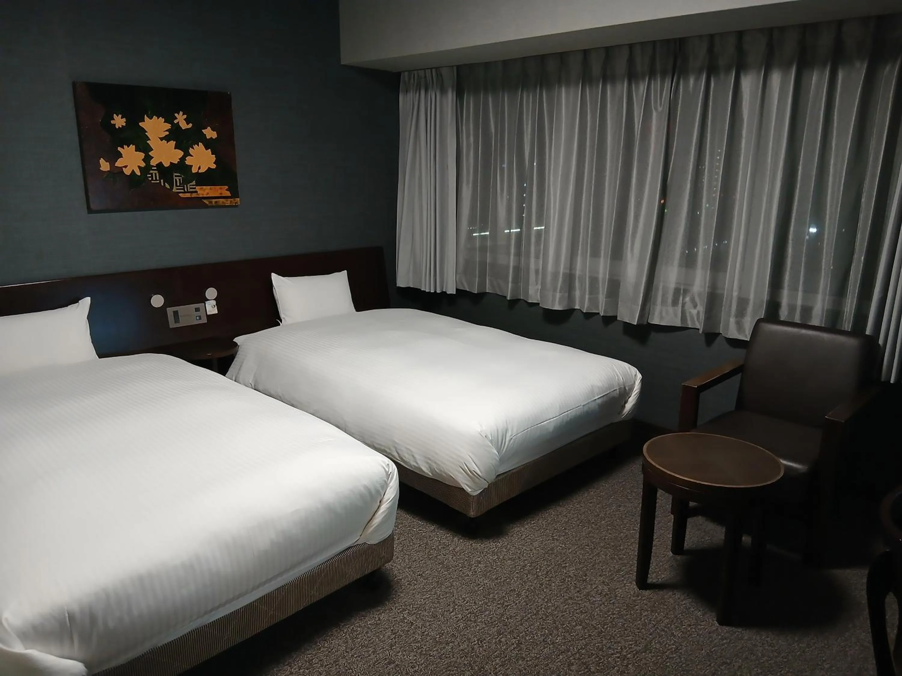 Bed in Hotel Route-Inn Saga Ekimae
