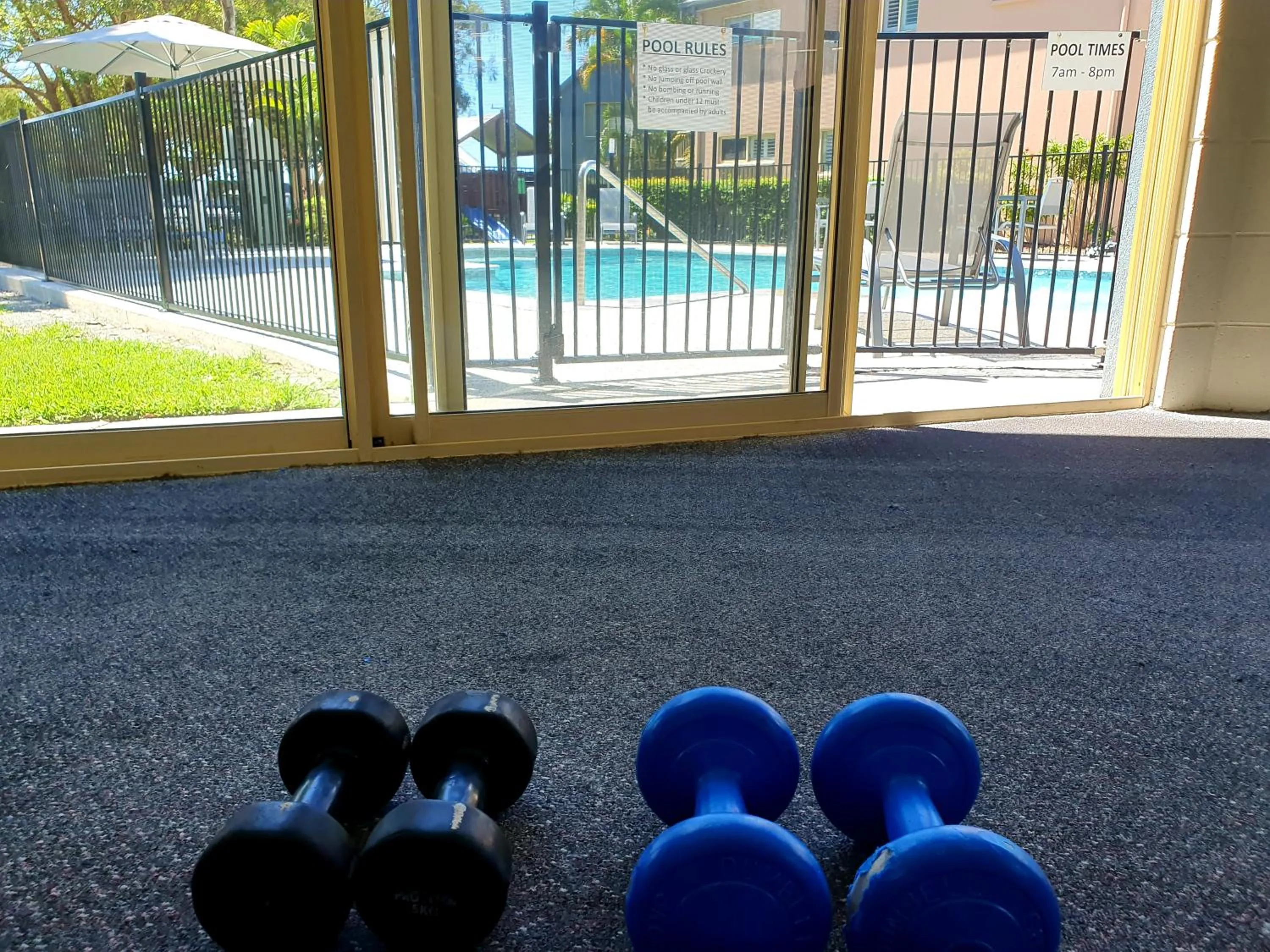 Fitness centre/facilities in Rainbow Getaway Holiday Apartments