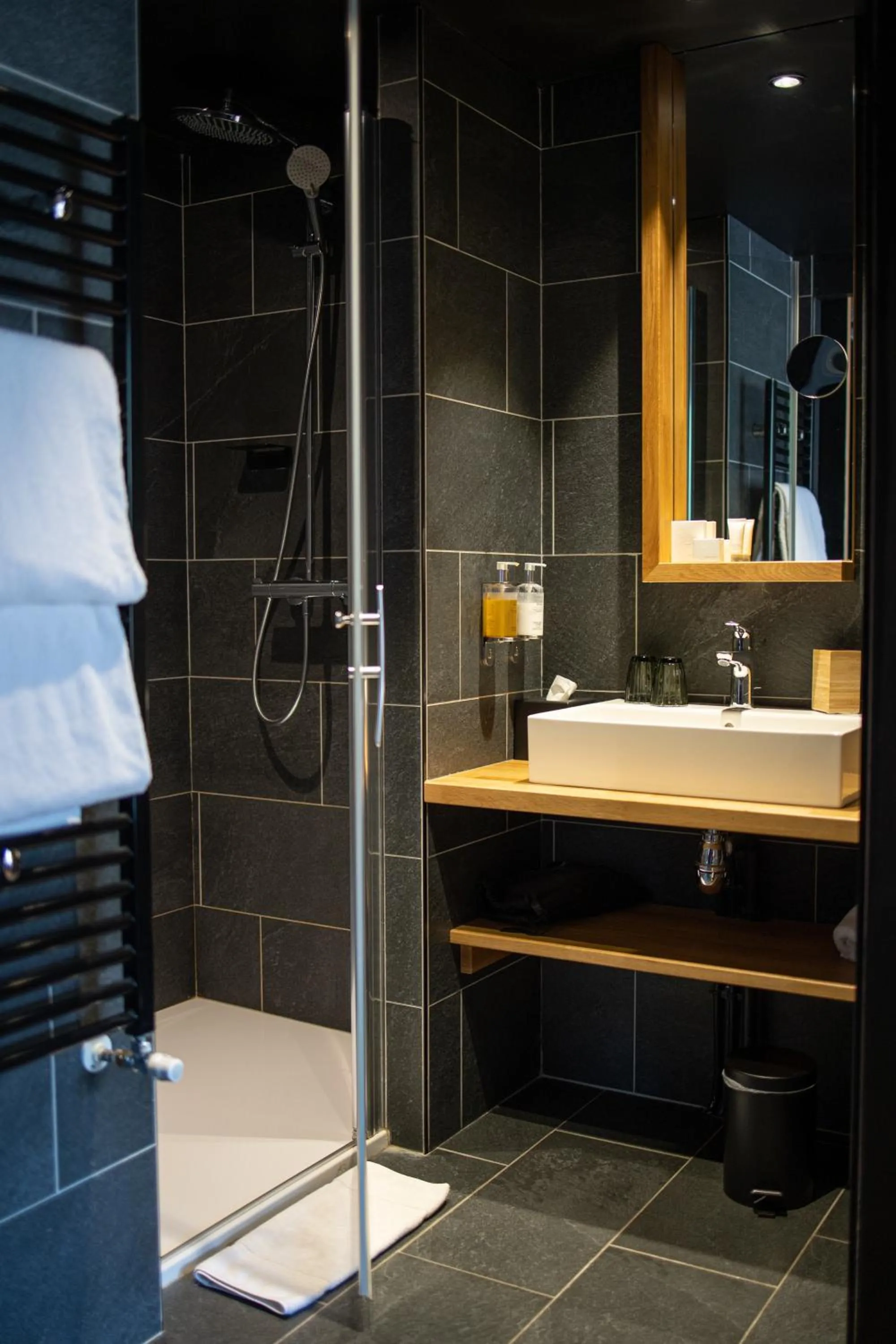 Shower in Hôtel Restaurant Le Monêtier