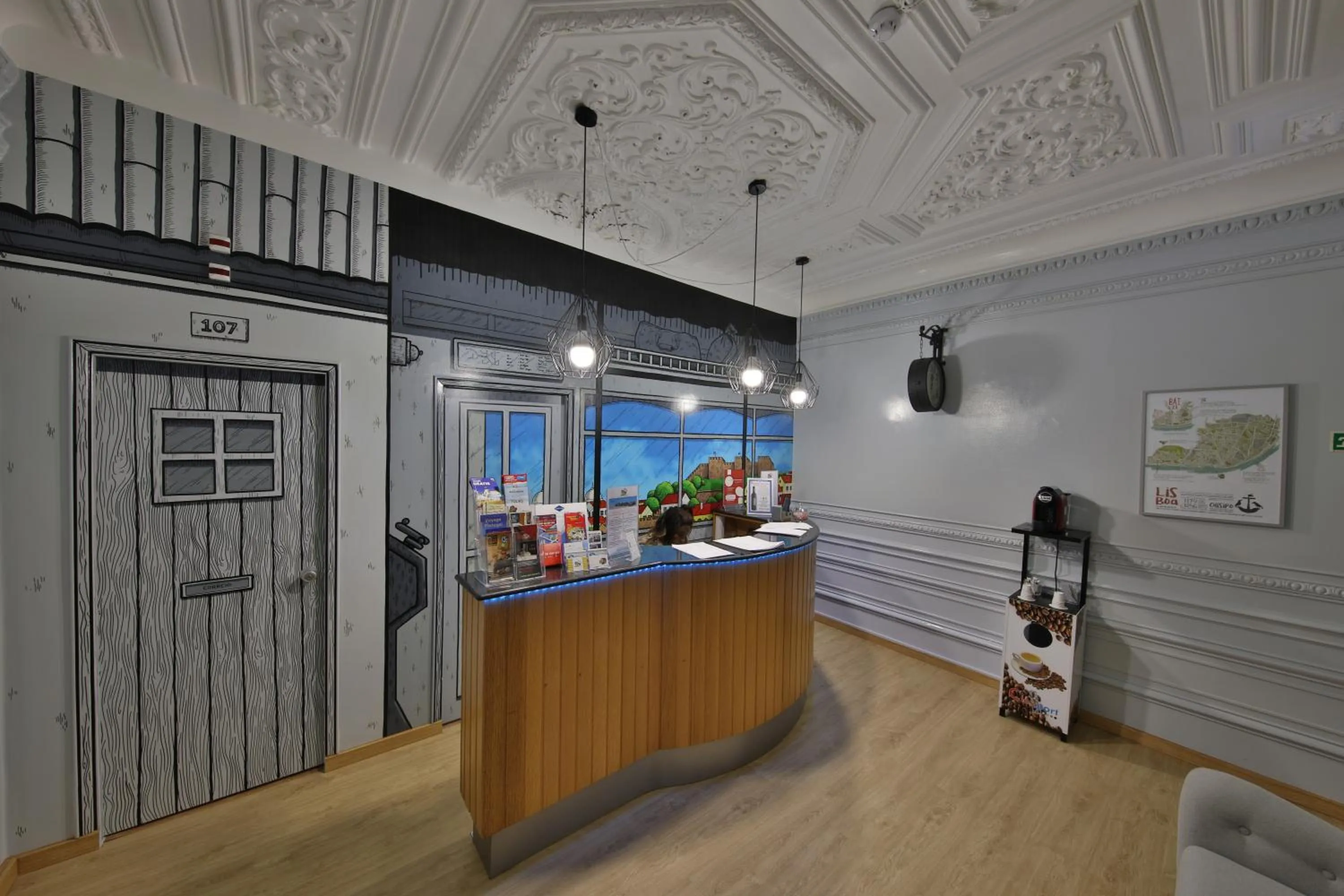 Lobby or reception in O Elétrico Guesthouse