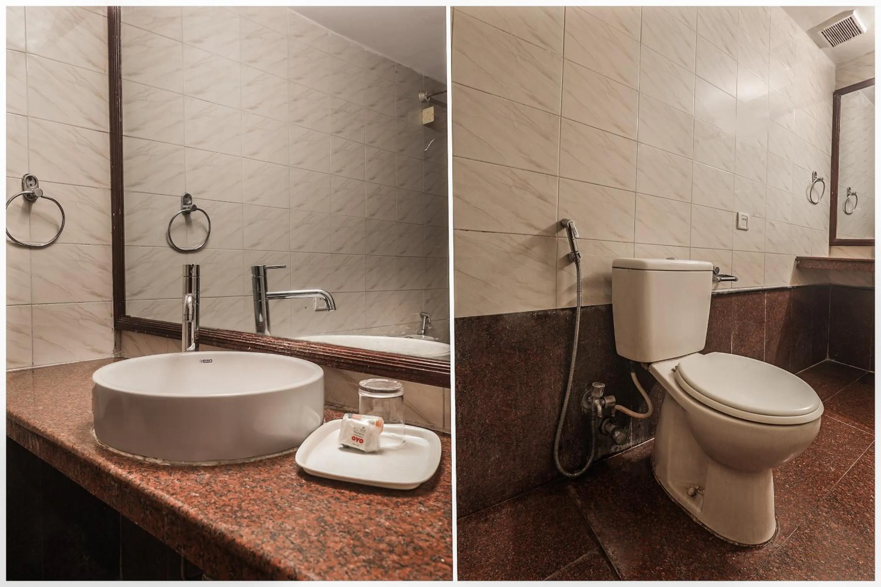 Bathroom in Hotel O Athithi Inn Near Hyderabad Central