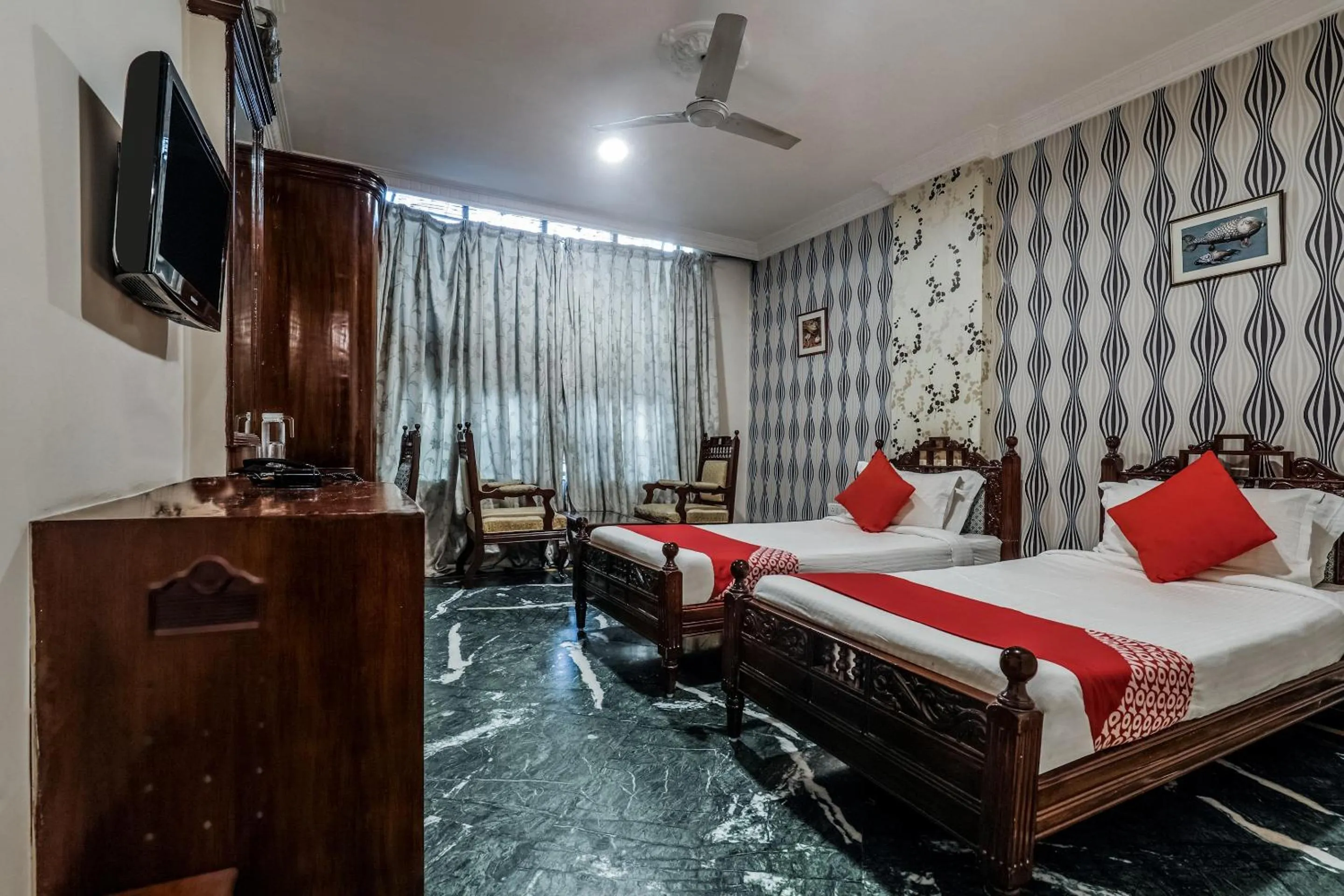 Bedroom, Bed in Hotel O Athithi Inn Near Hyderabad Central