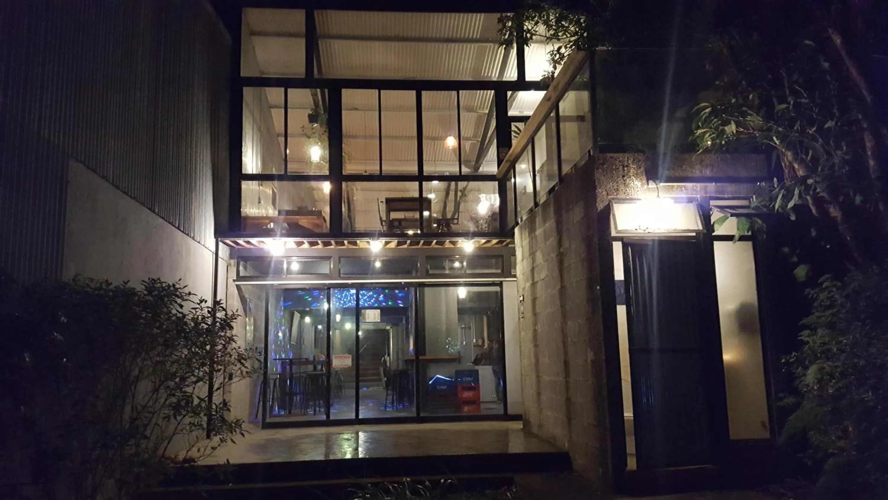 Facade/entrance in OutBox Inn