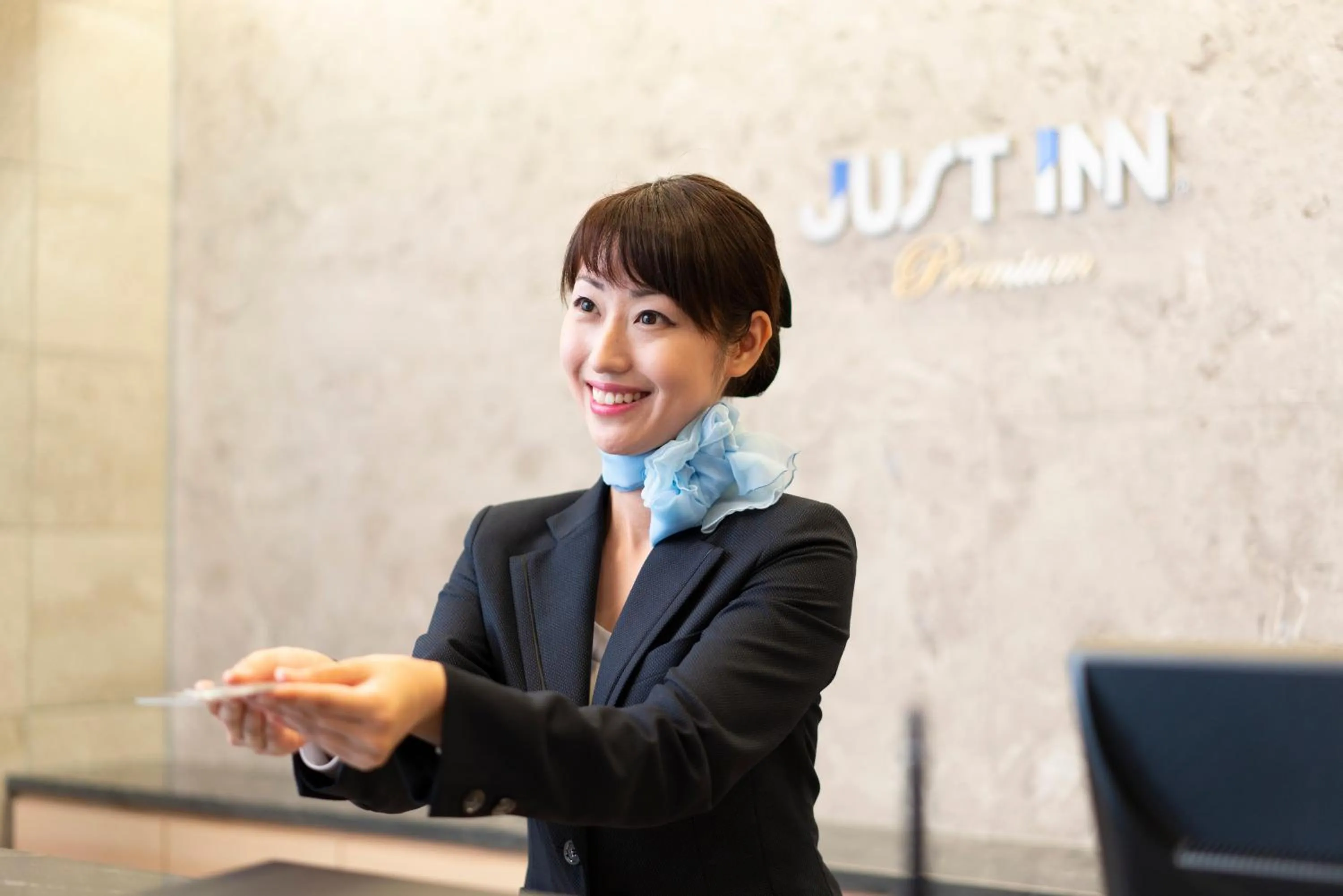 Lobby or reception in Just Inn Premium Toyohashi Station