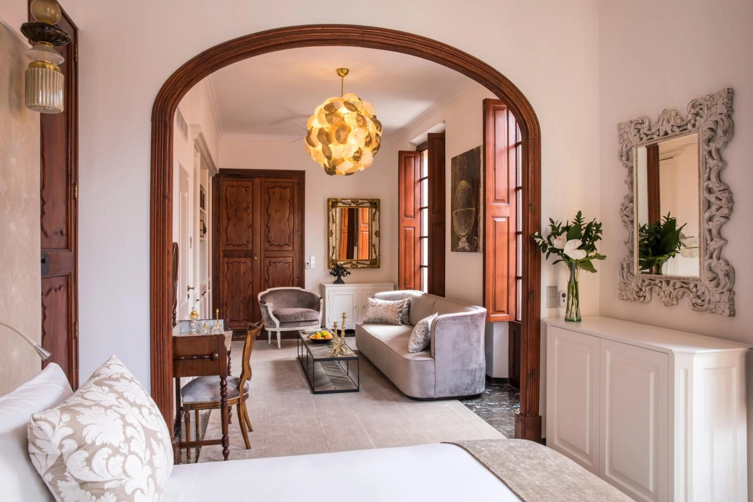 Seating area, Bed in Palacio Can Marqués by Puro