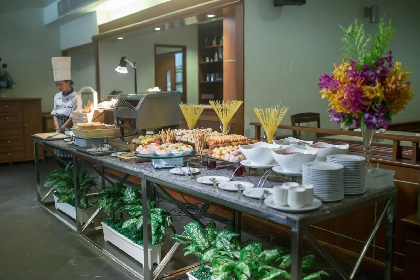 American breakfast in Asia Cha-am Hotel