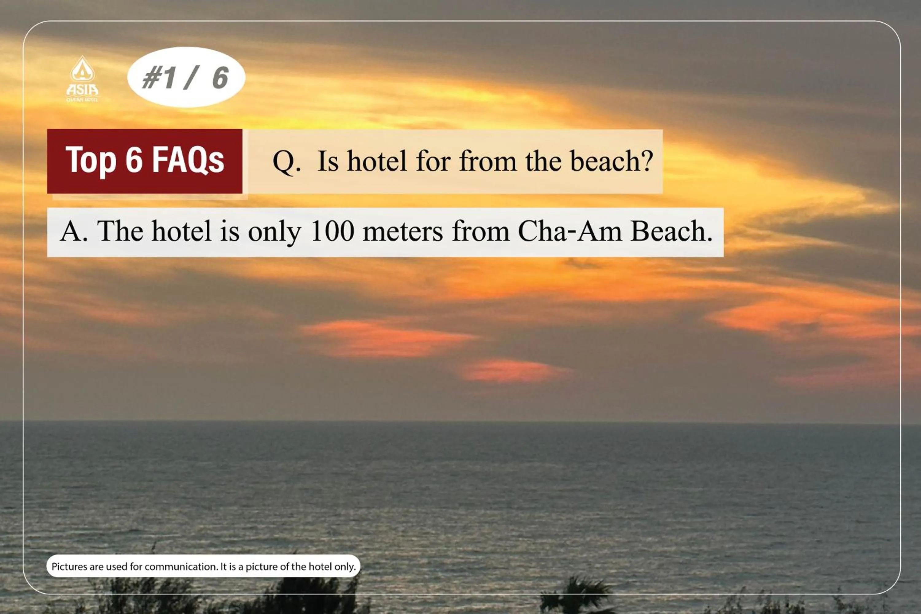 Text overlay in Asia Cha-am Hotel