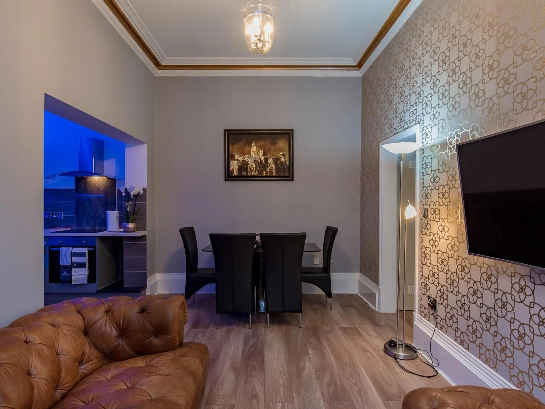 Living room in Church Lane Apartments