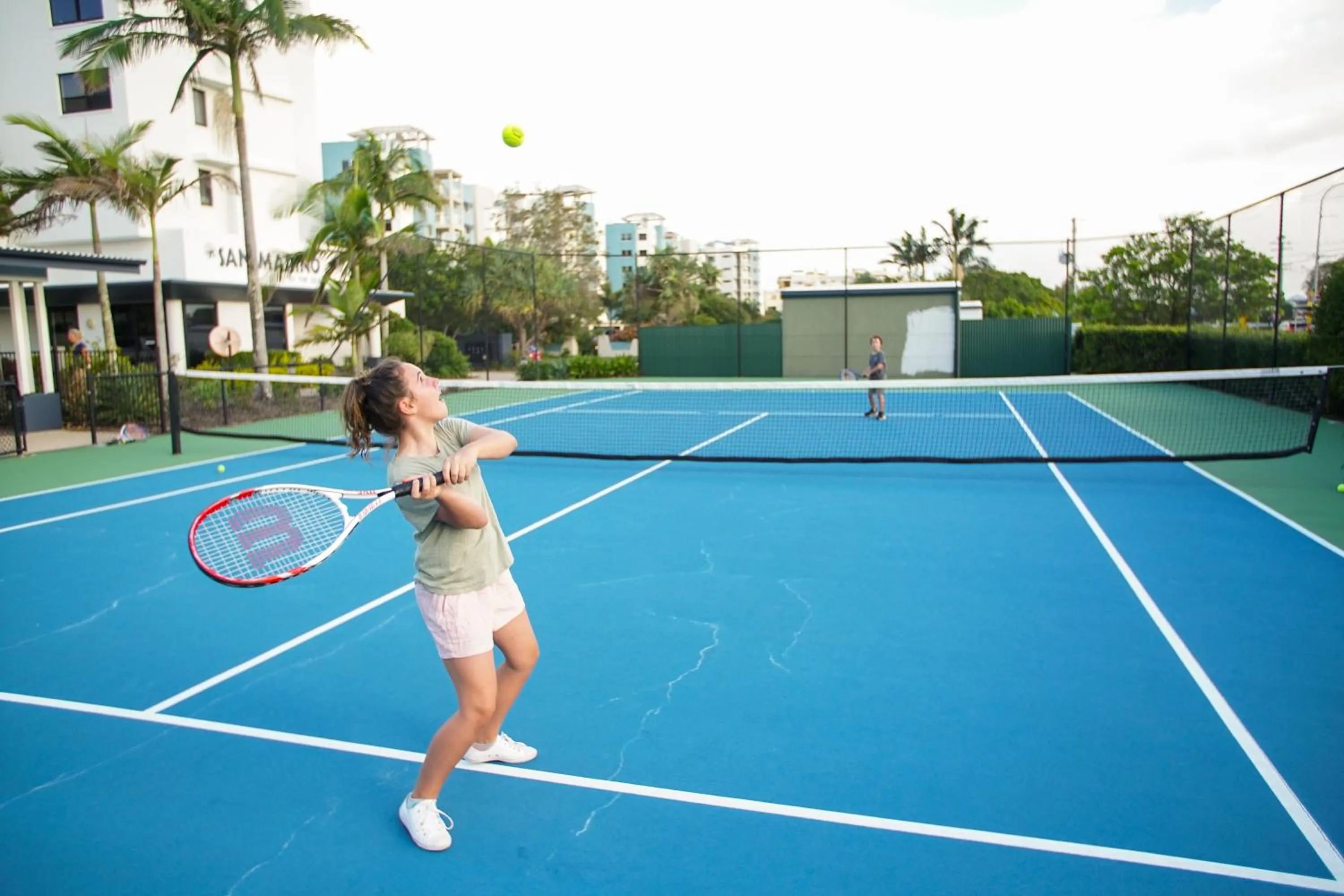 Tennis court in San Marino by the Sea Apartments