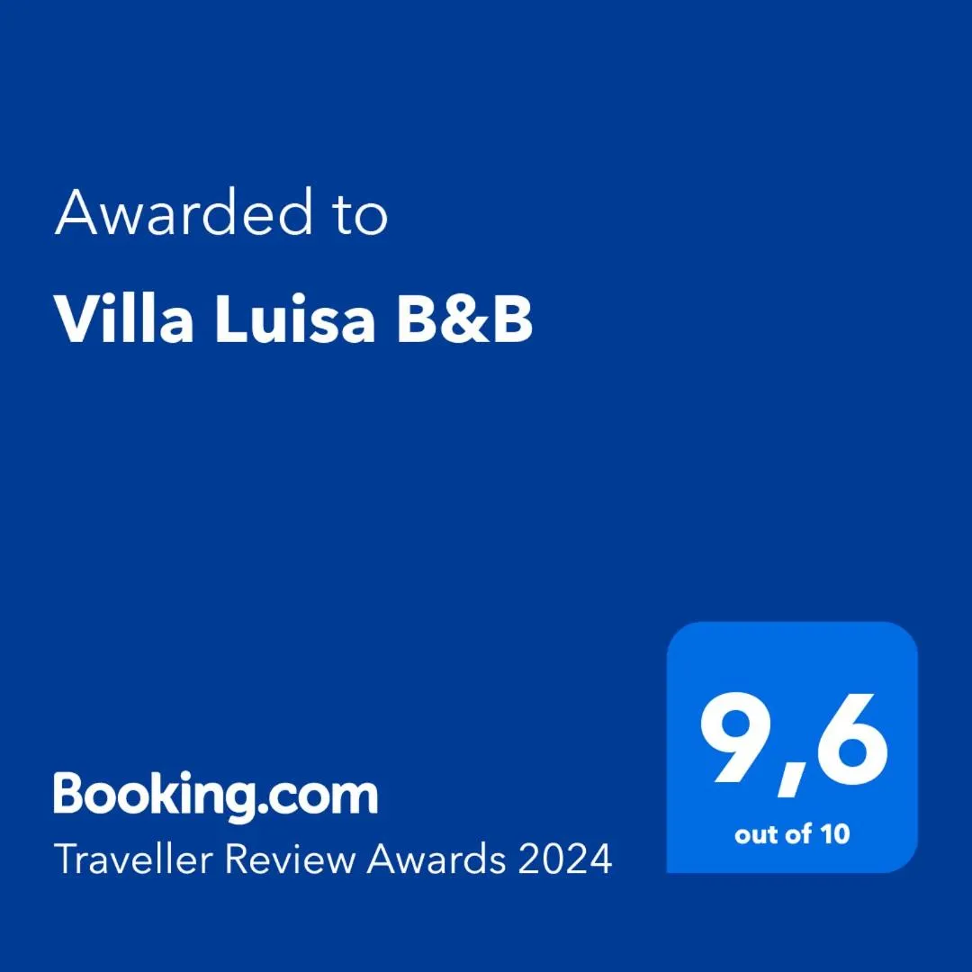 Certificate/Award in Villa Luisa B&B