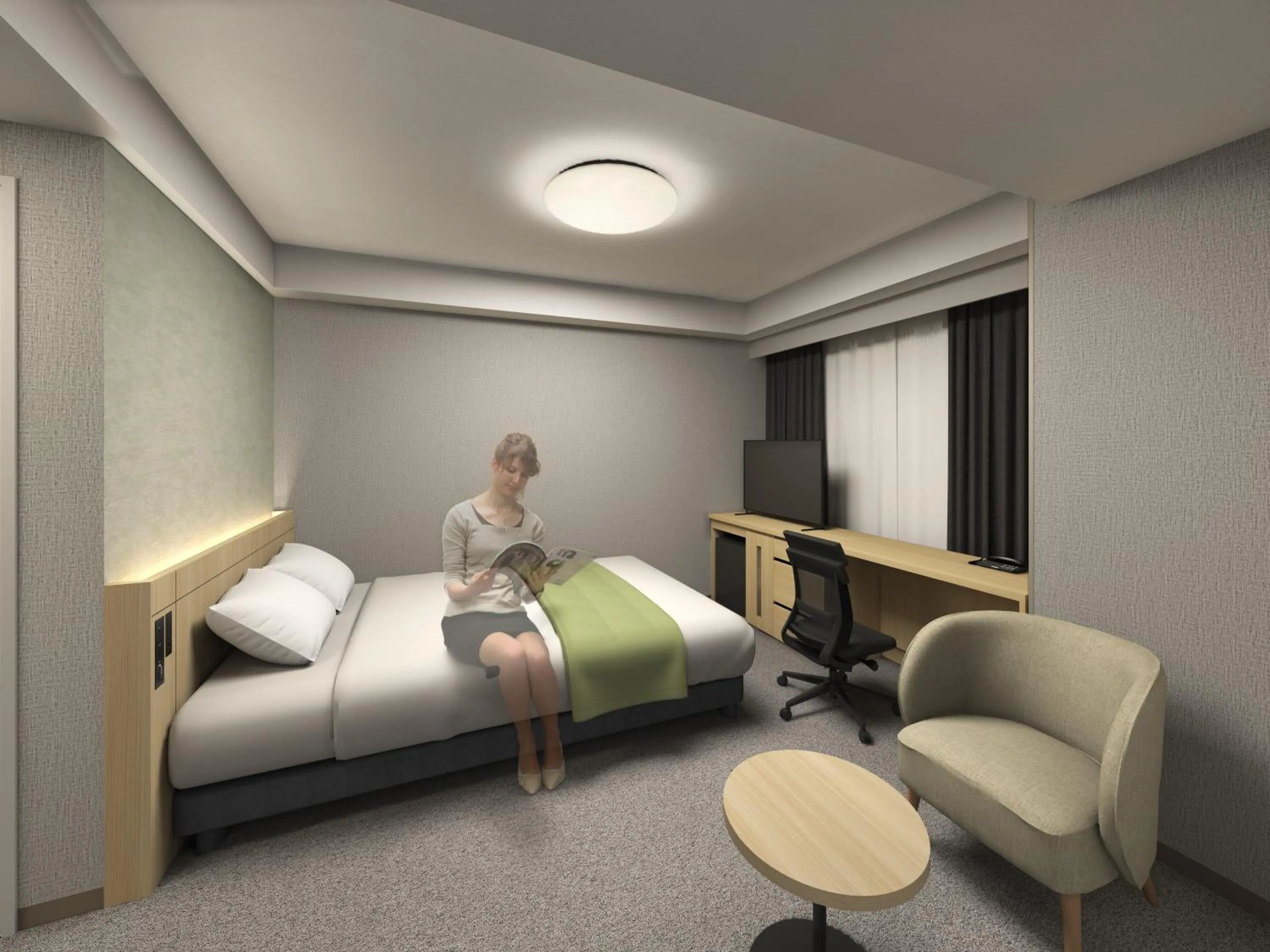 Bed in Daiwa Roynet Hotel Kyoto Shijo Karasuma