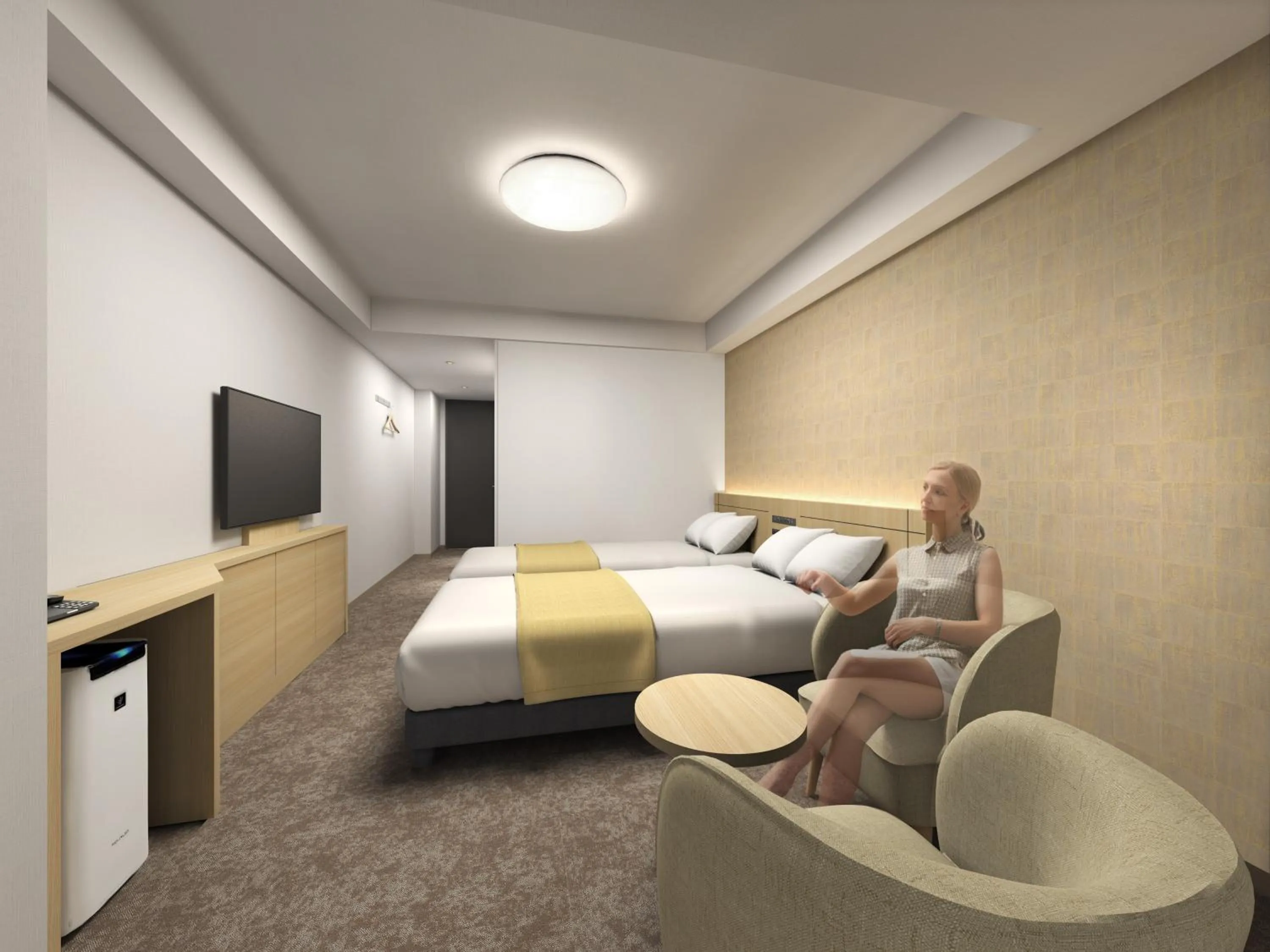 Bed in Daiwa Roynet Hotel Kyoto Shijo Karasuma