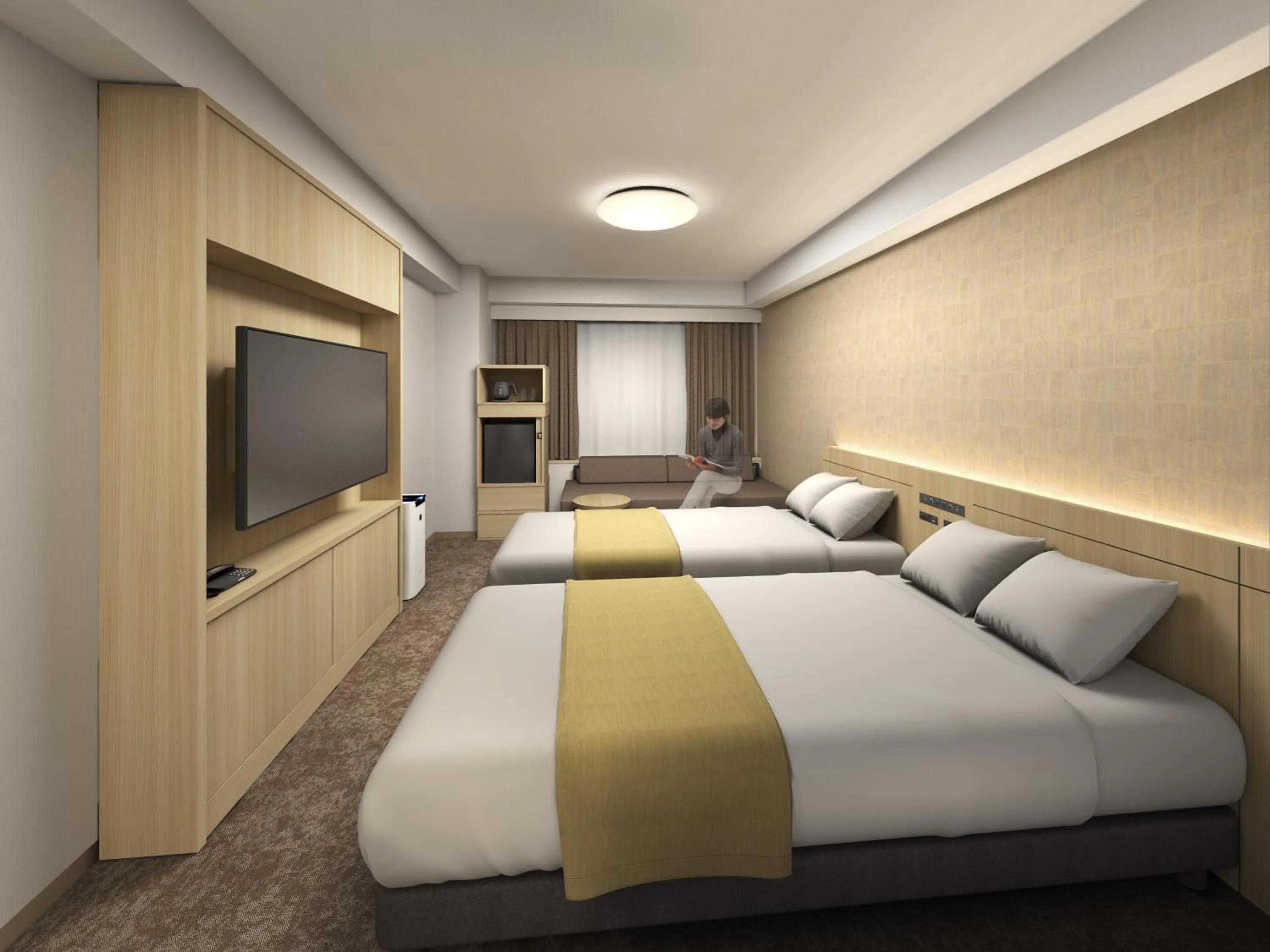 Bed in Daiwa Roynet Hotel Kyoto Shijo Karasuma