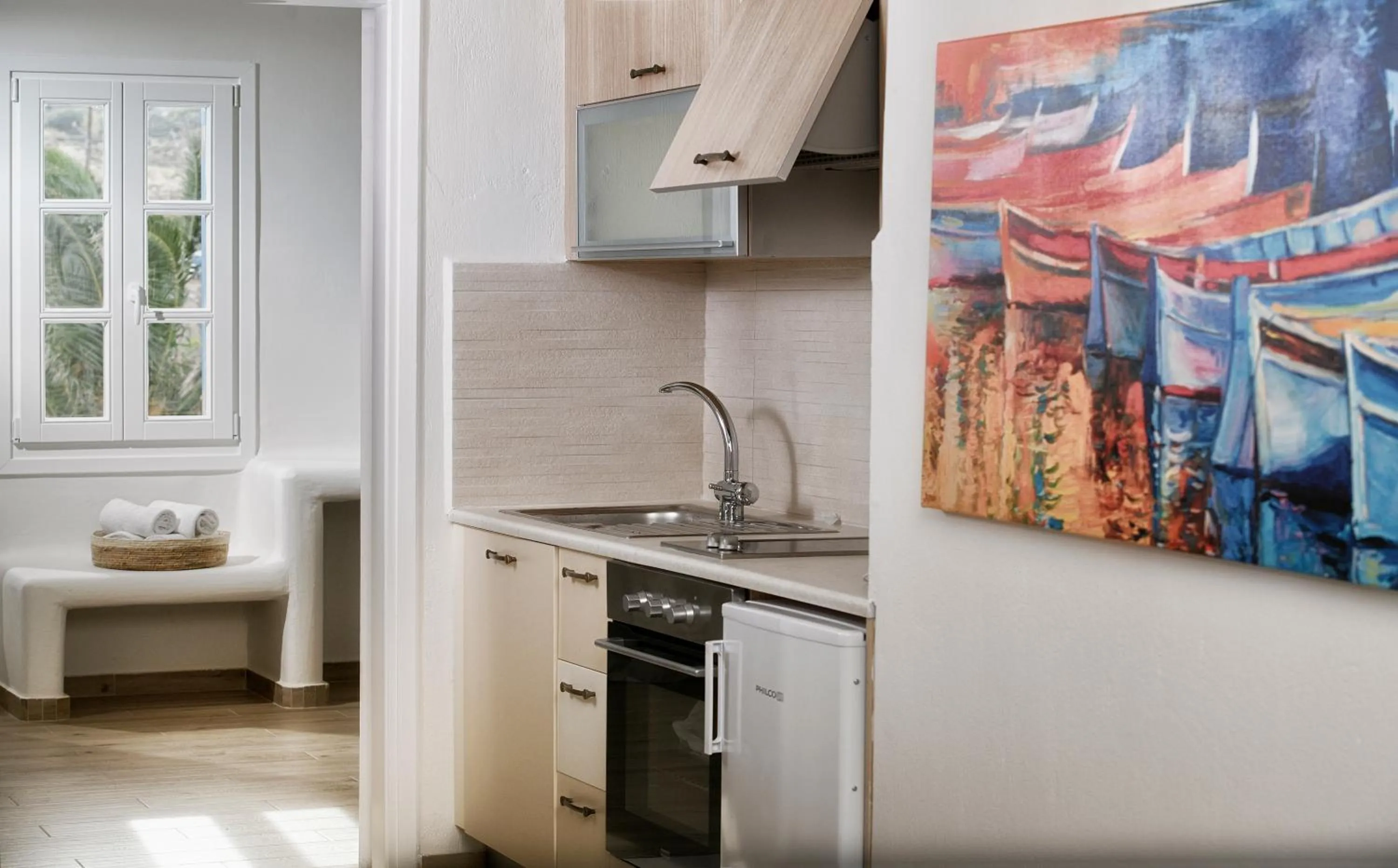 kitchen in Erato Hotel Mykonos