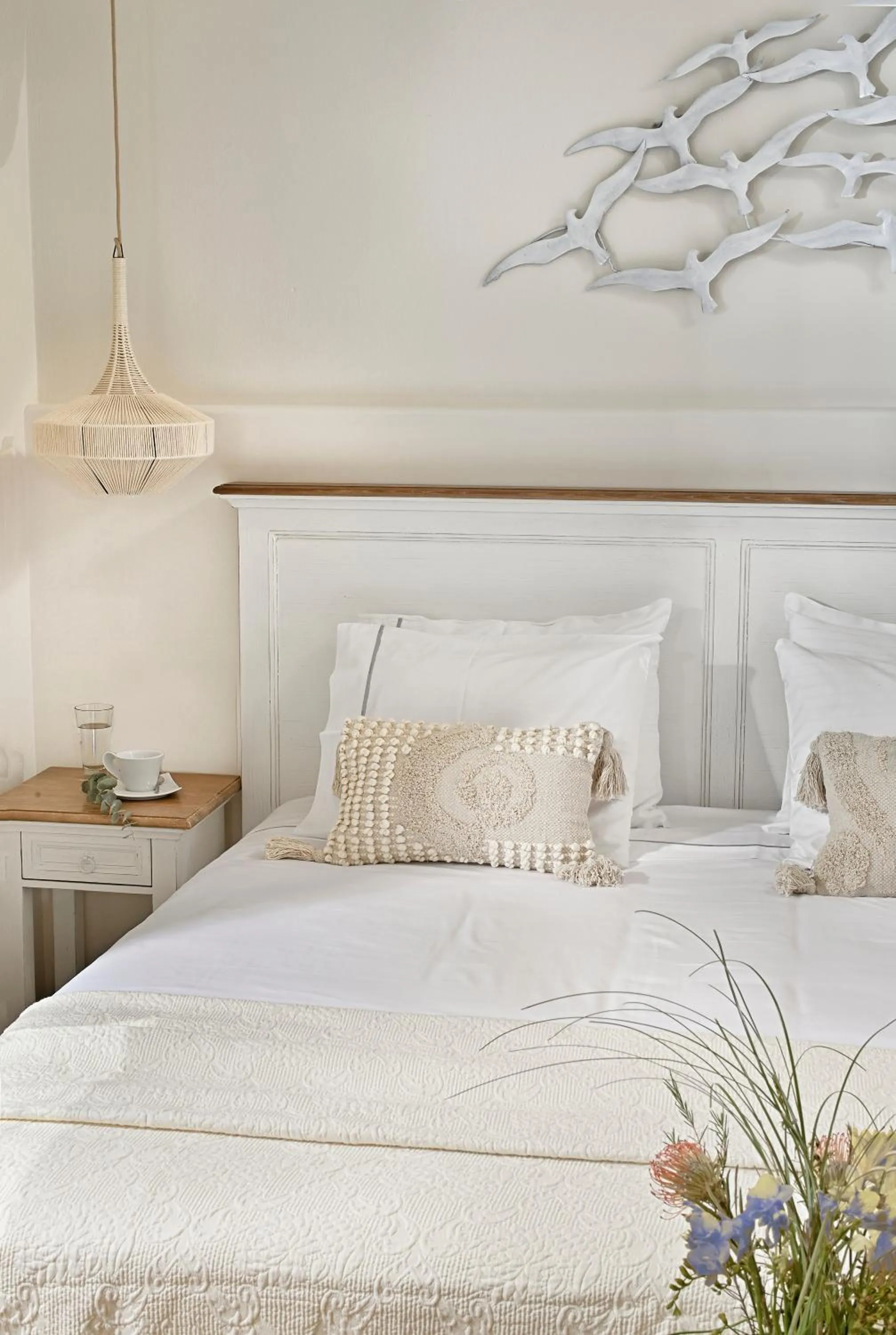 Bed in Erato Hotel Mykonos