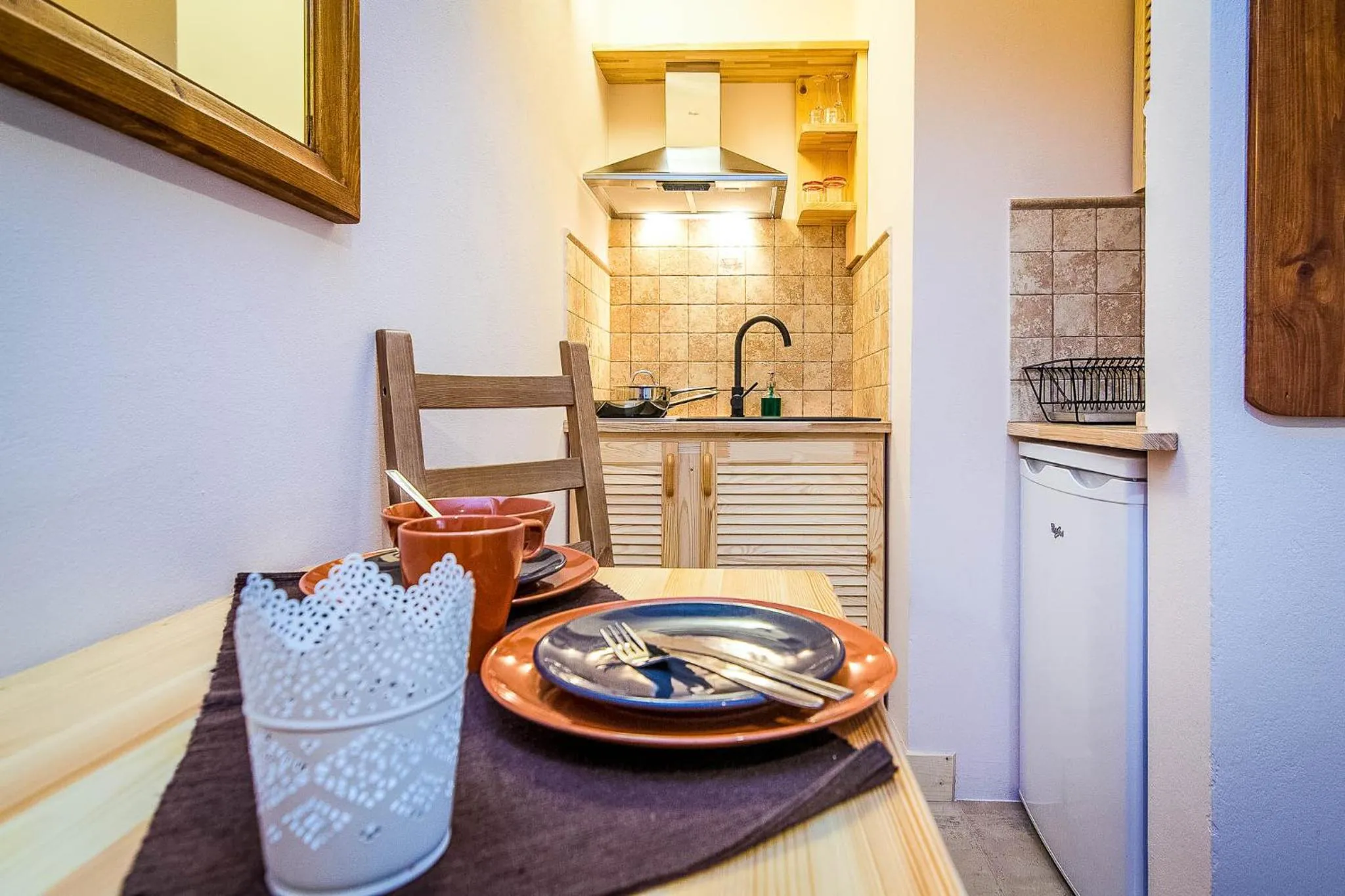 Kitchen or kitchenette in Aparthotel Pod Nosalem