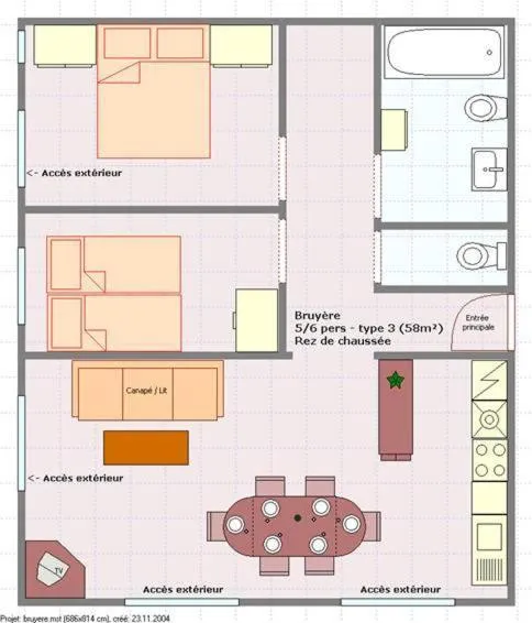 Floor plan in Résidence Chalet des Granges