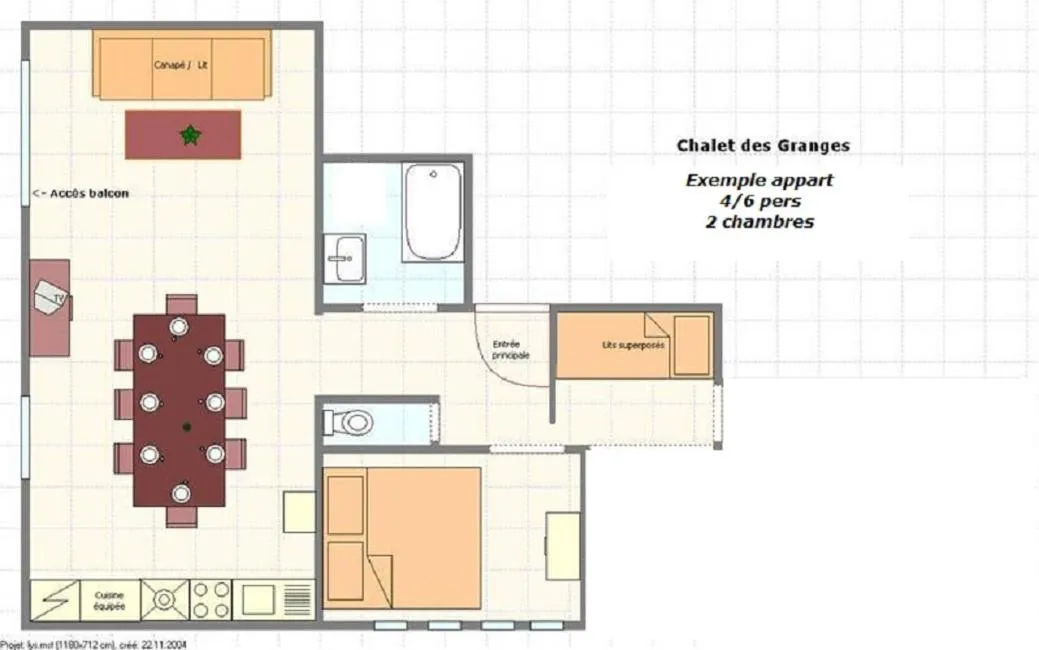 Floor plan in Résidence Chalet des Granges