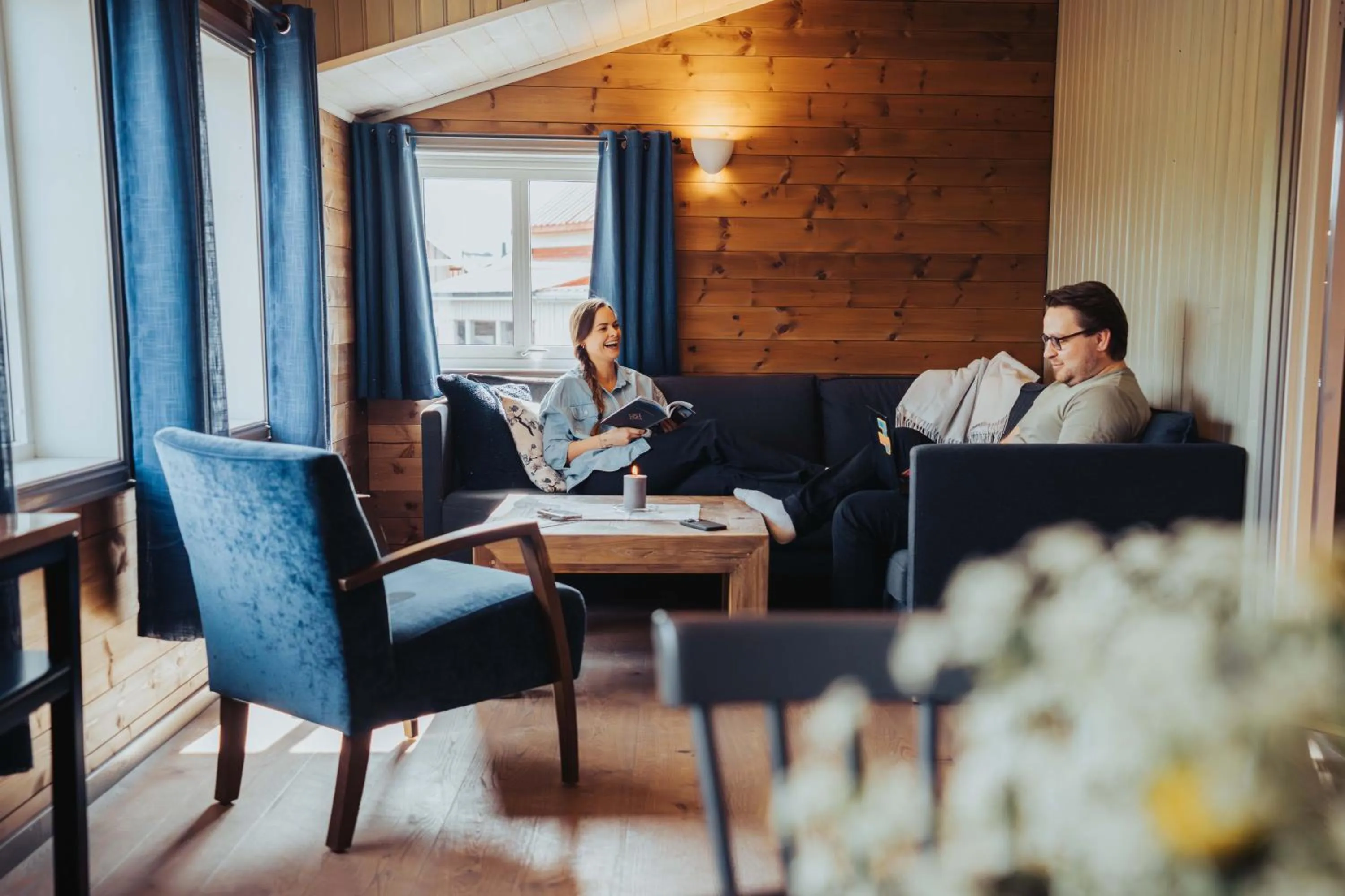 Living room in Svinøya Rorbuer