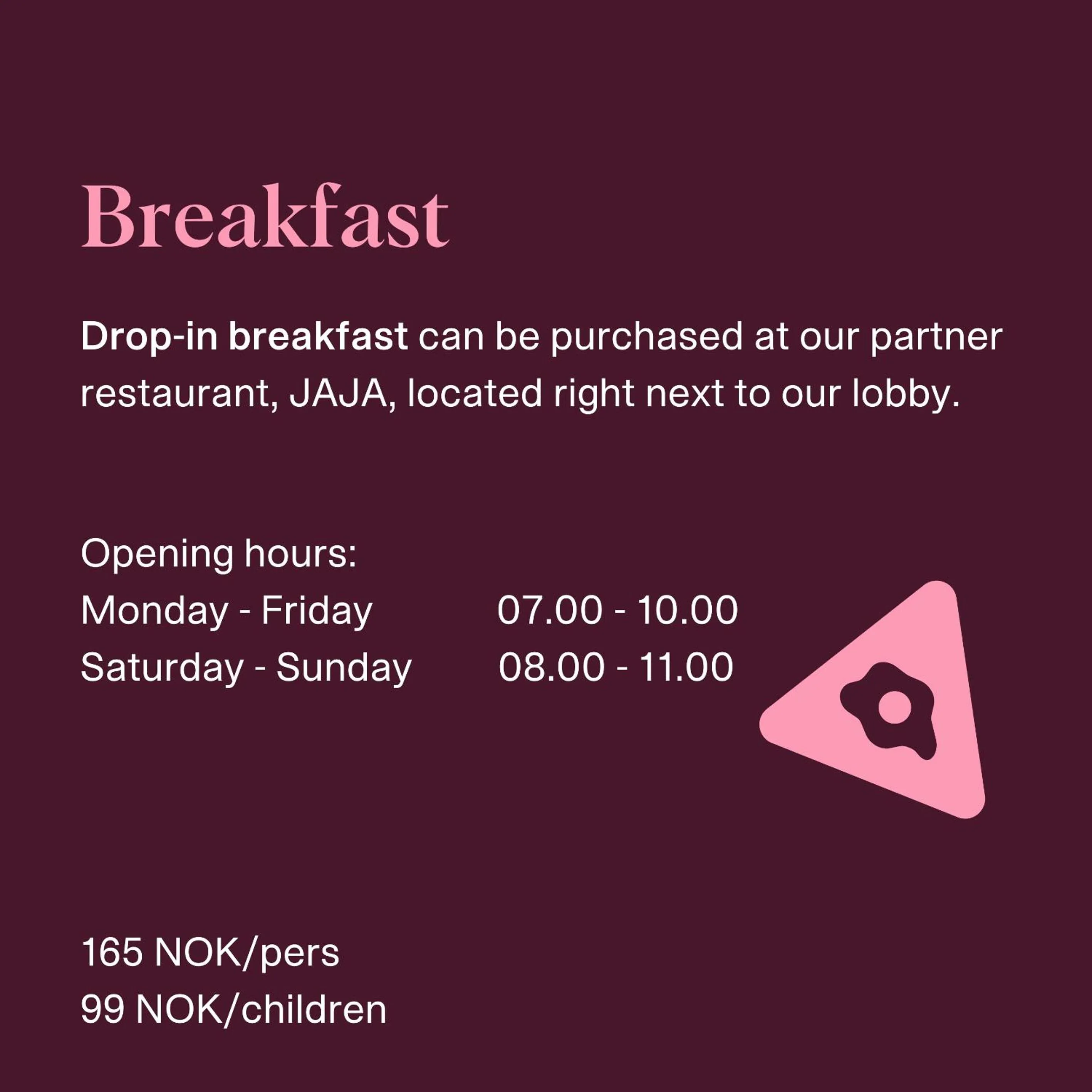 Breakfast in Citybox Bergen Danmarksplass