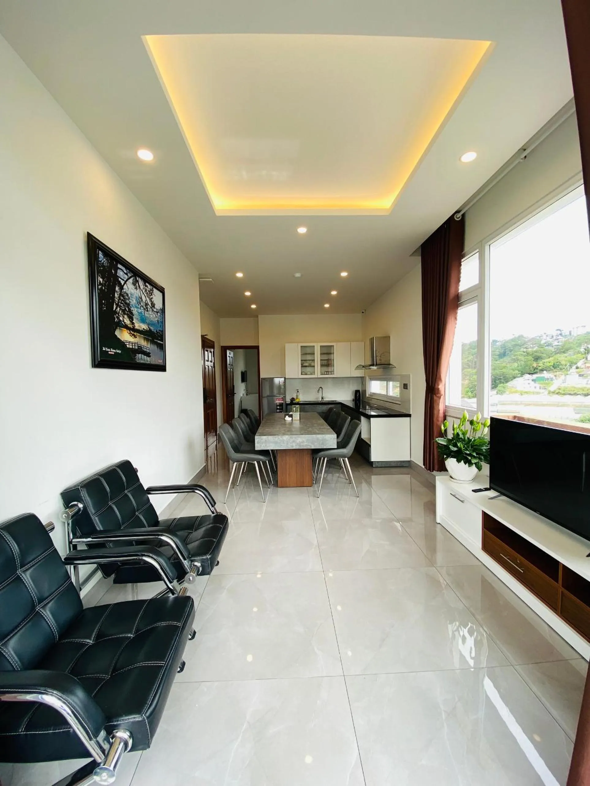 Living room in Minh Chien Hotel