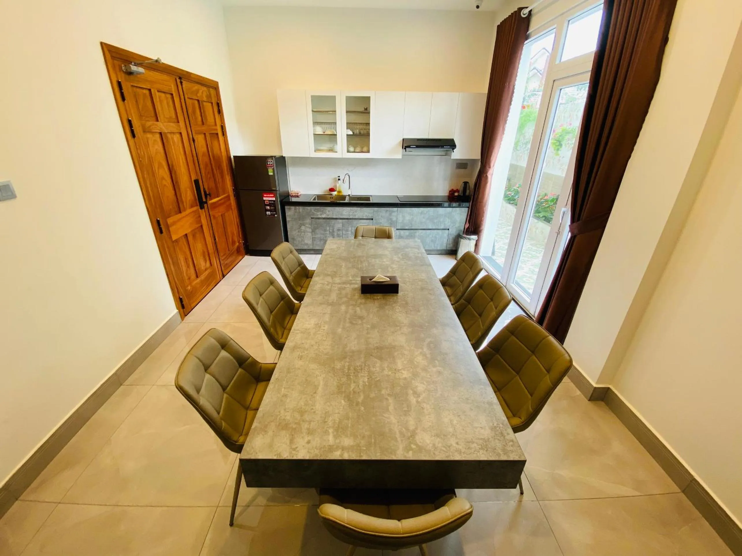 Kitchen or kitchenette in Minh Chien Hotel