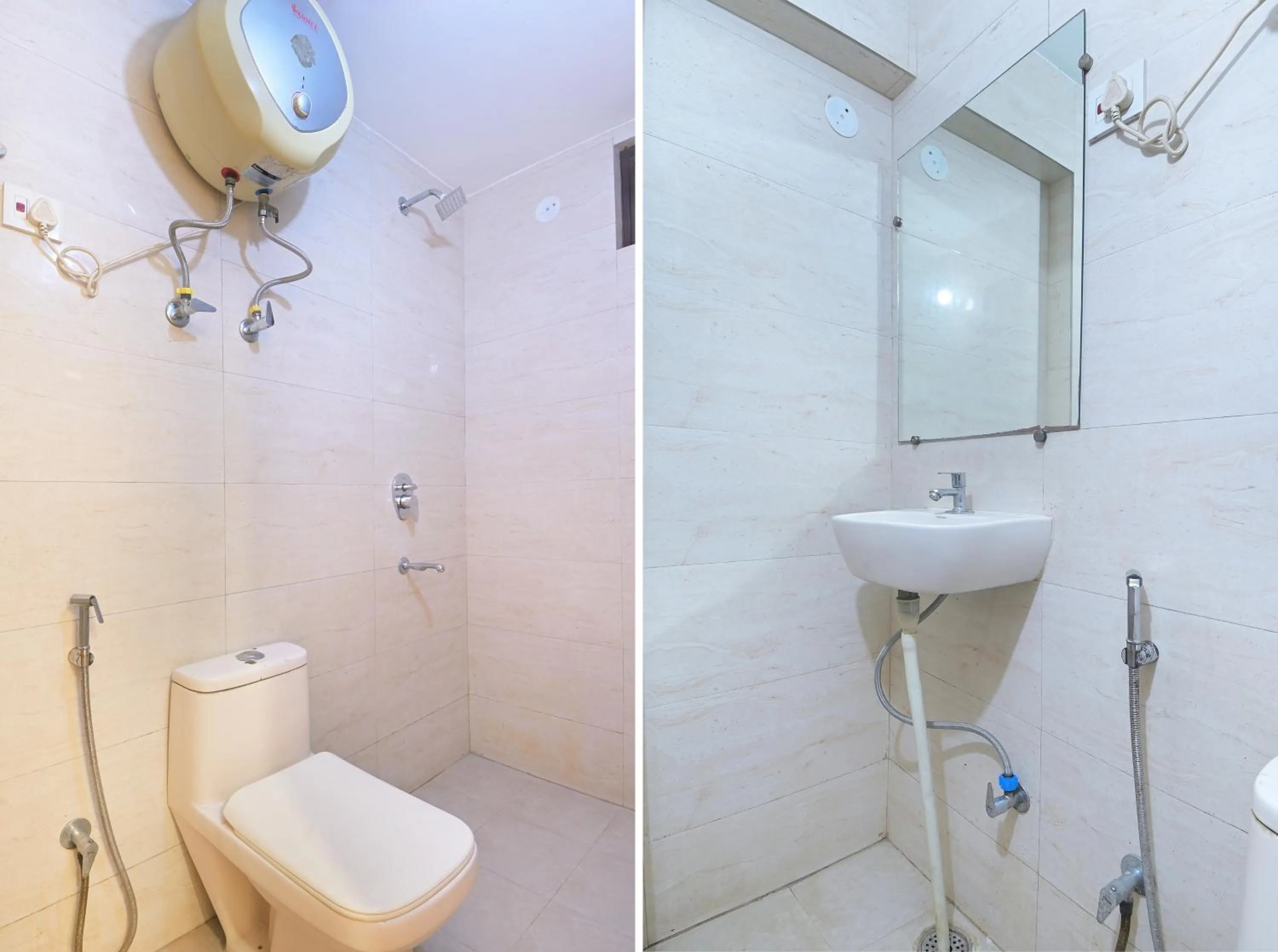 Bathroom in Hotel Maharani -New Delhi Railway Station - Paharganj