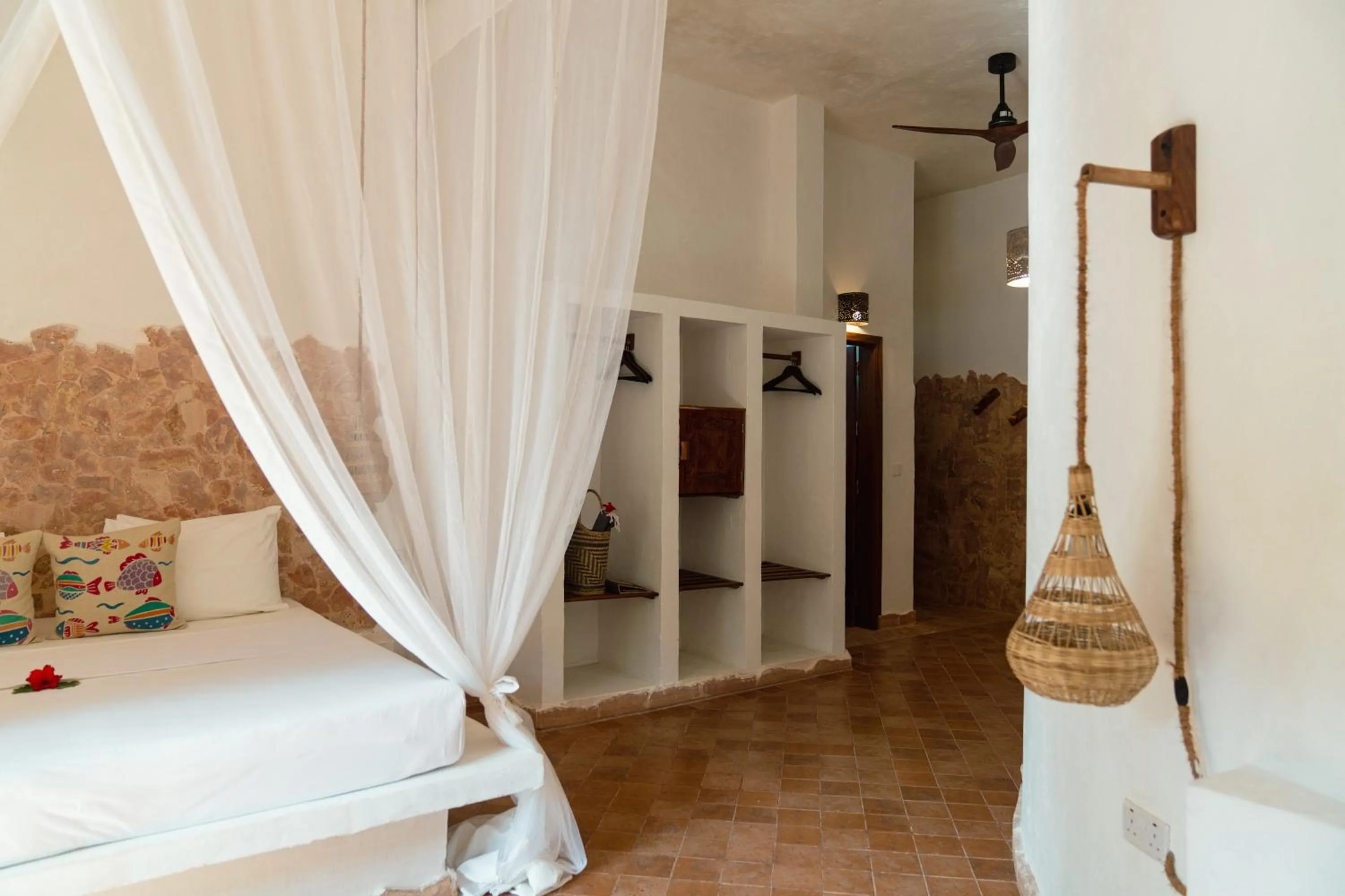 View (from property/room), Bed in Mvuvi Boutique Resort