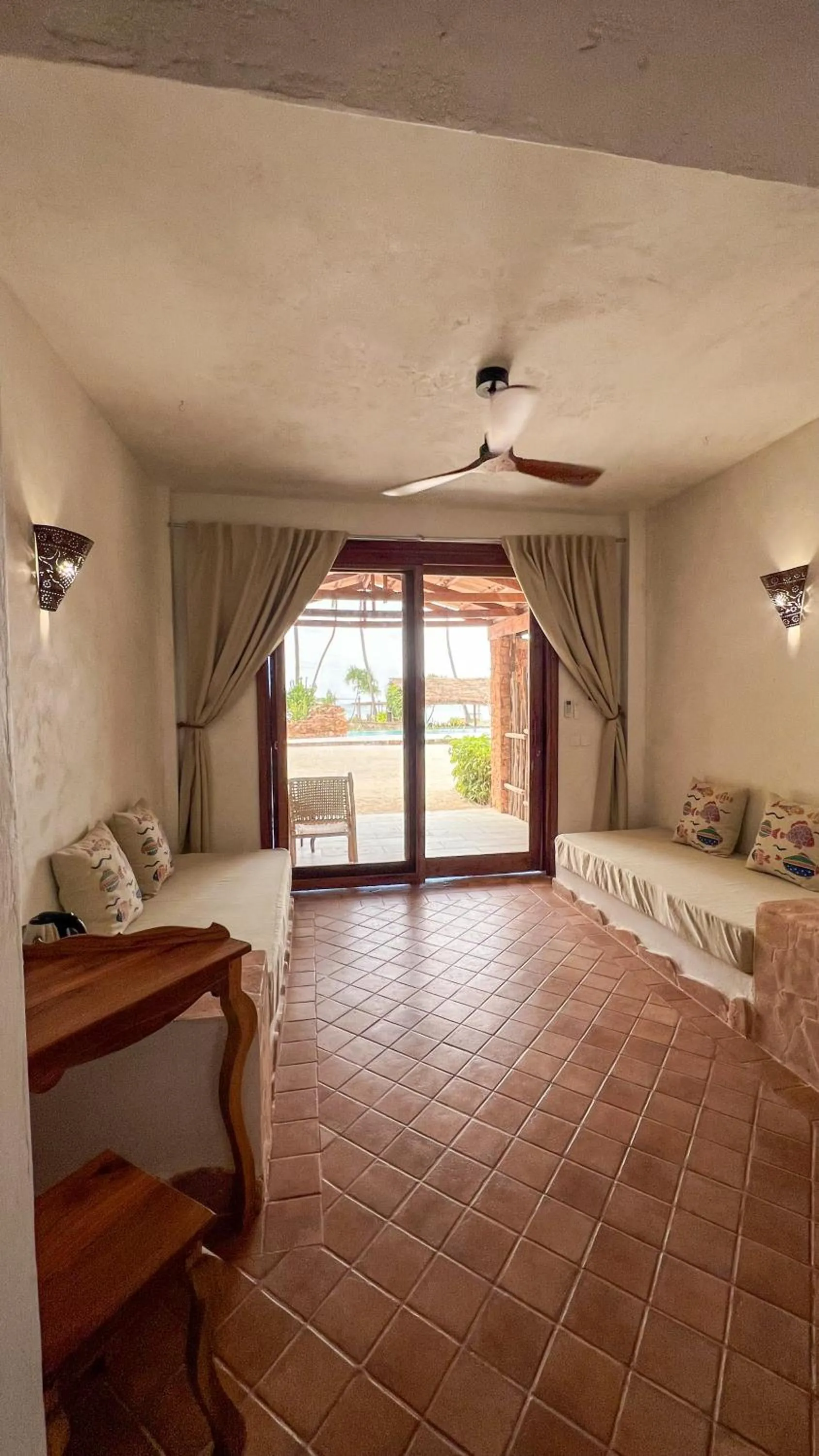 Seating area in Mvuvi Boutique Resort