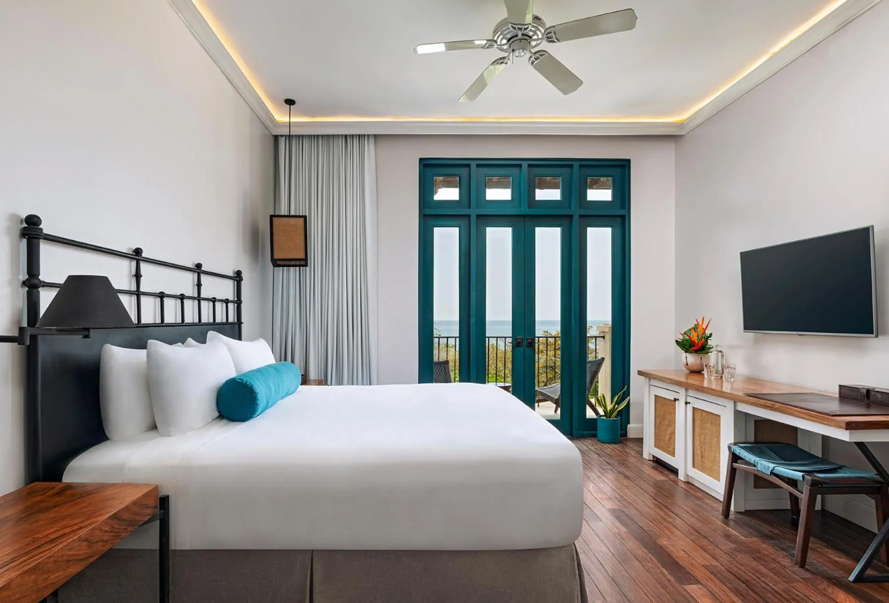 Bedroom, Bed in Santarena Hotel at Las Catalinas