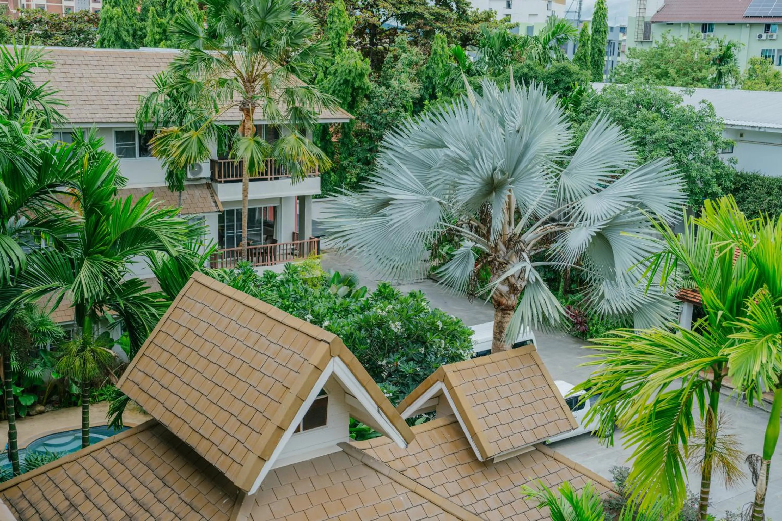 Garden view in The Opium Chiang Mai