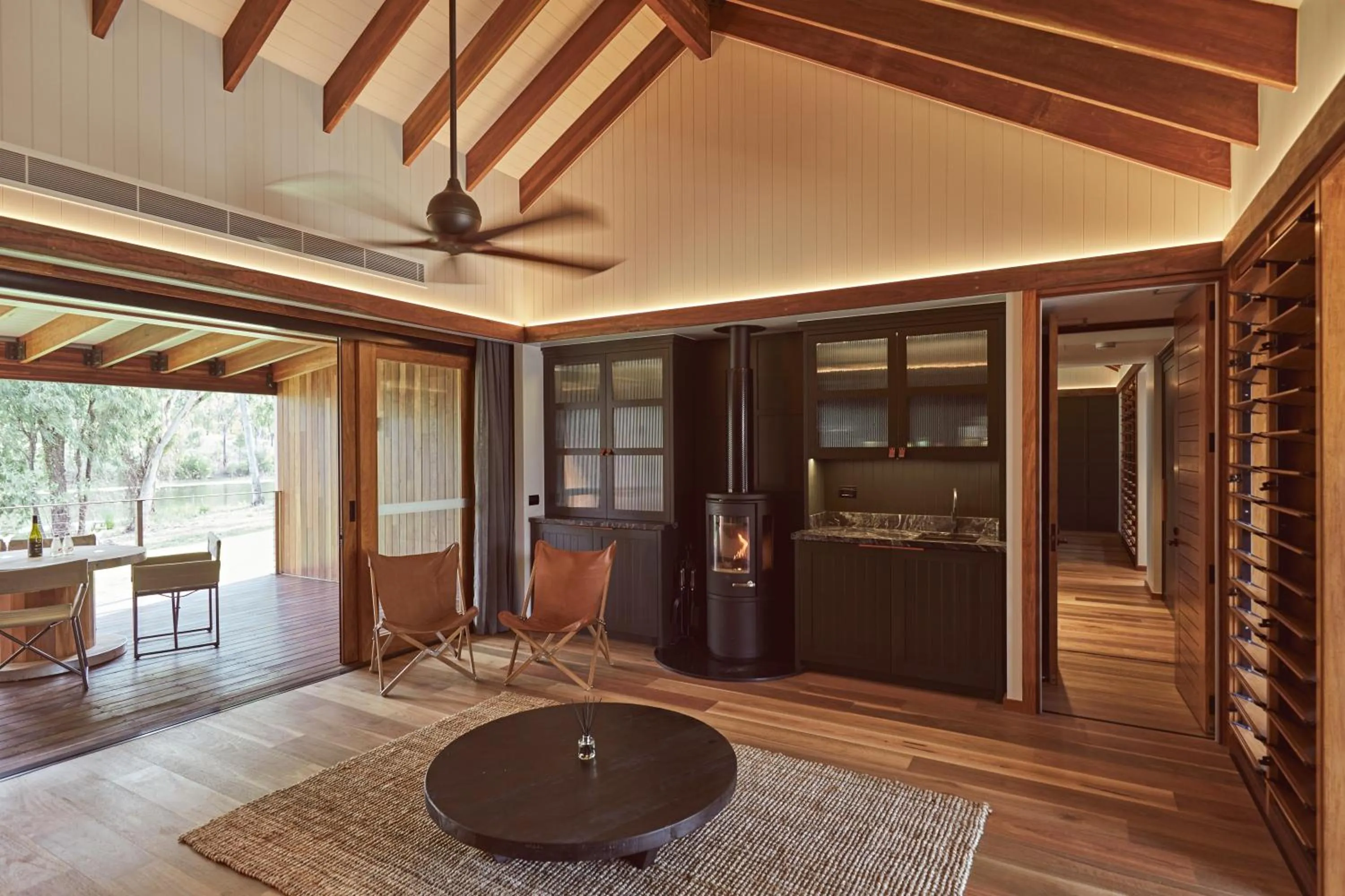 Seating area in Mt Mulligan Lodge