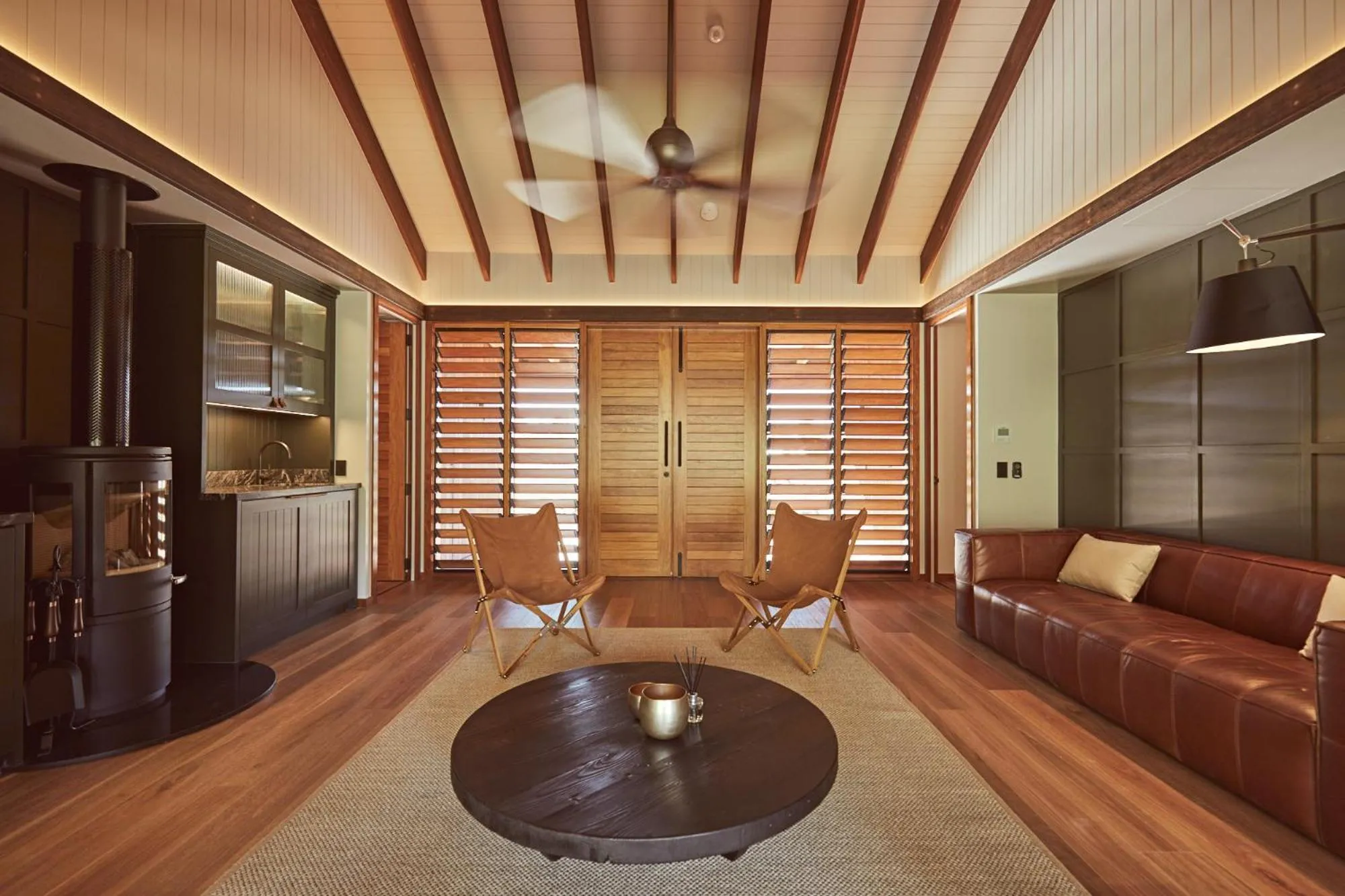 Living room in Mt Mulligan Lodge